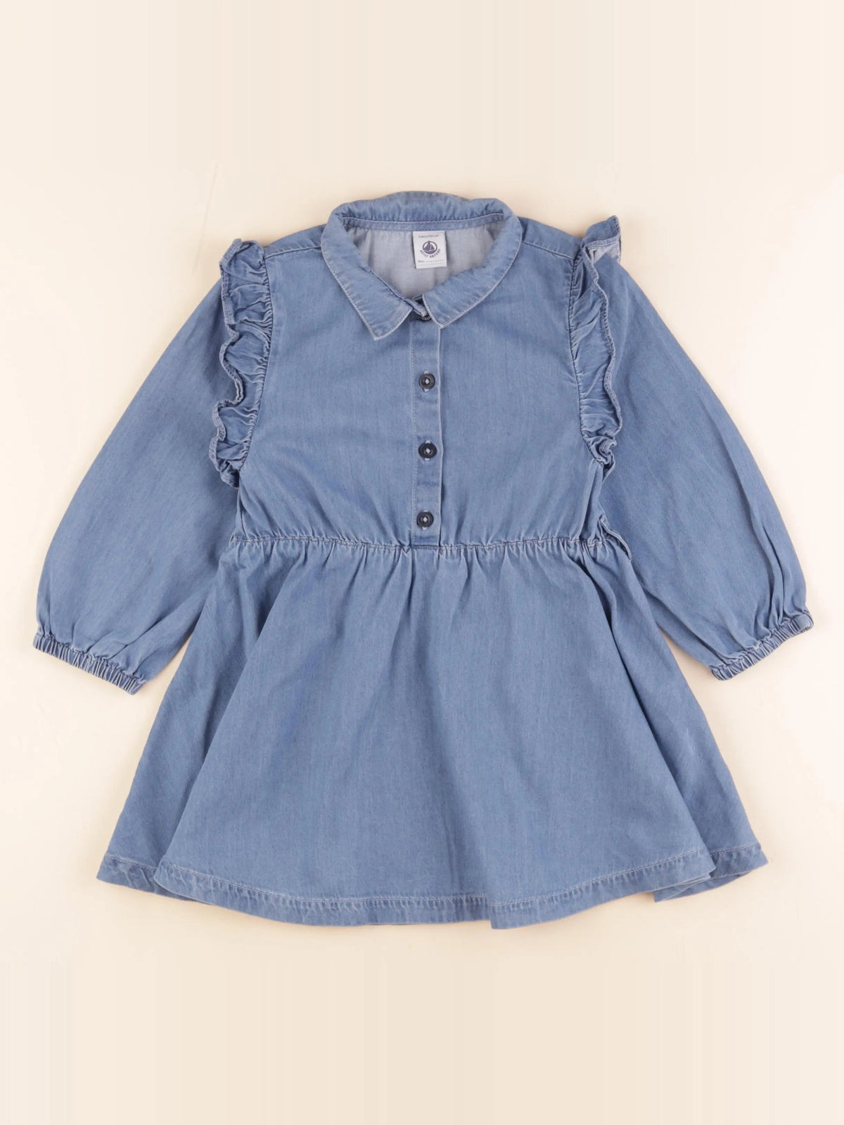 Petit Bateau - robe bleu - 4 ans