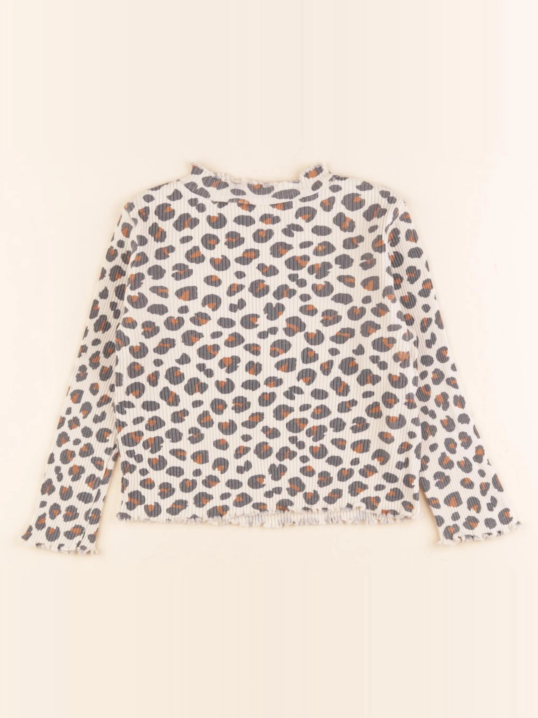 Monoprix - sous-pull beige, marron - 4 ans