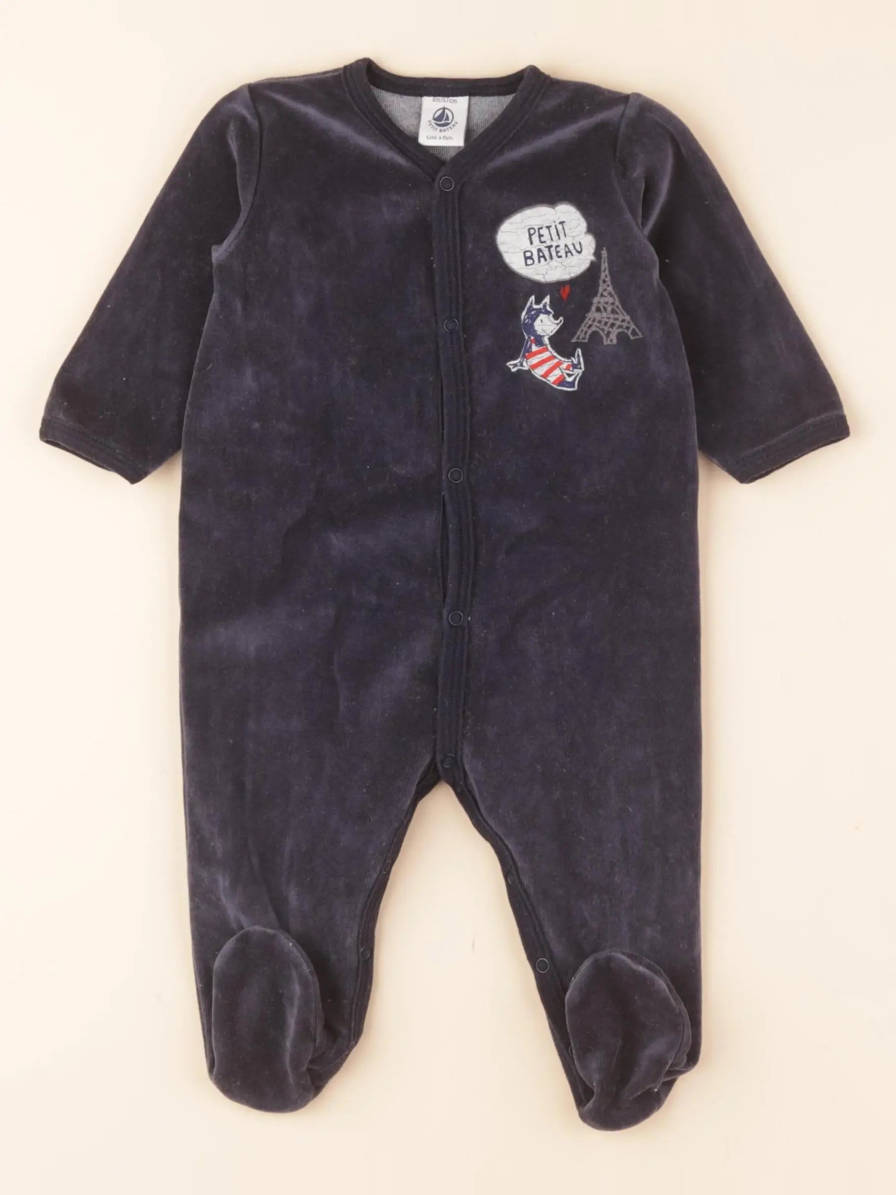 Pyjama velours bleu