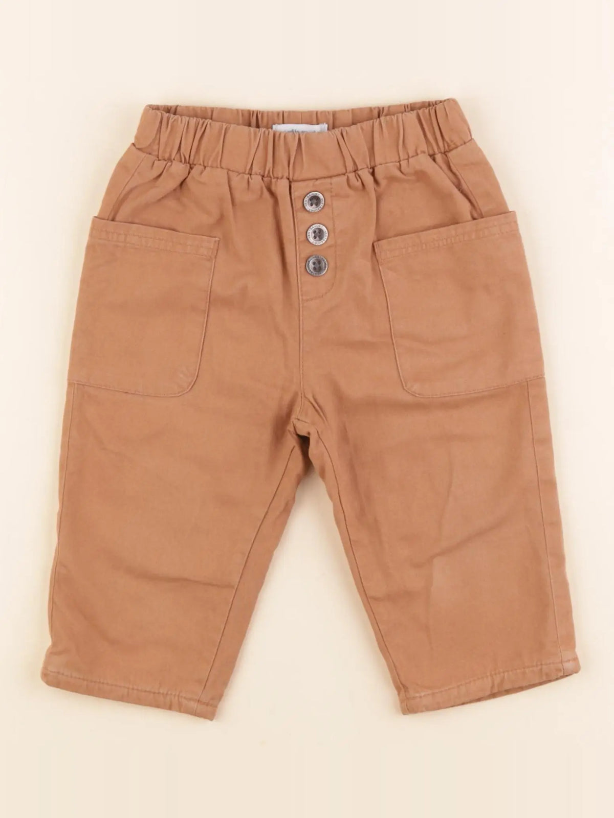 Vertbaudet - pantalon marron - 12 mois