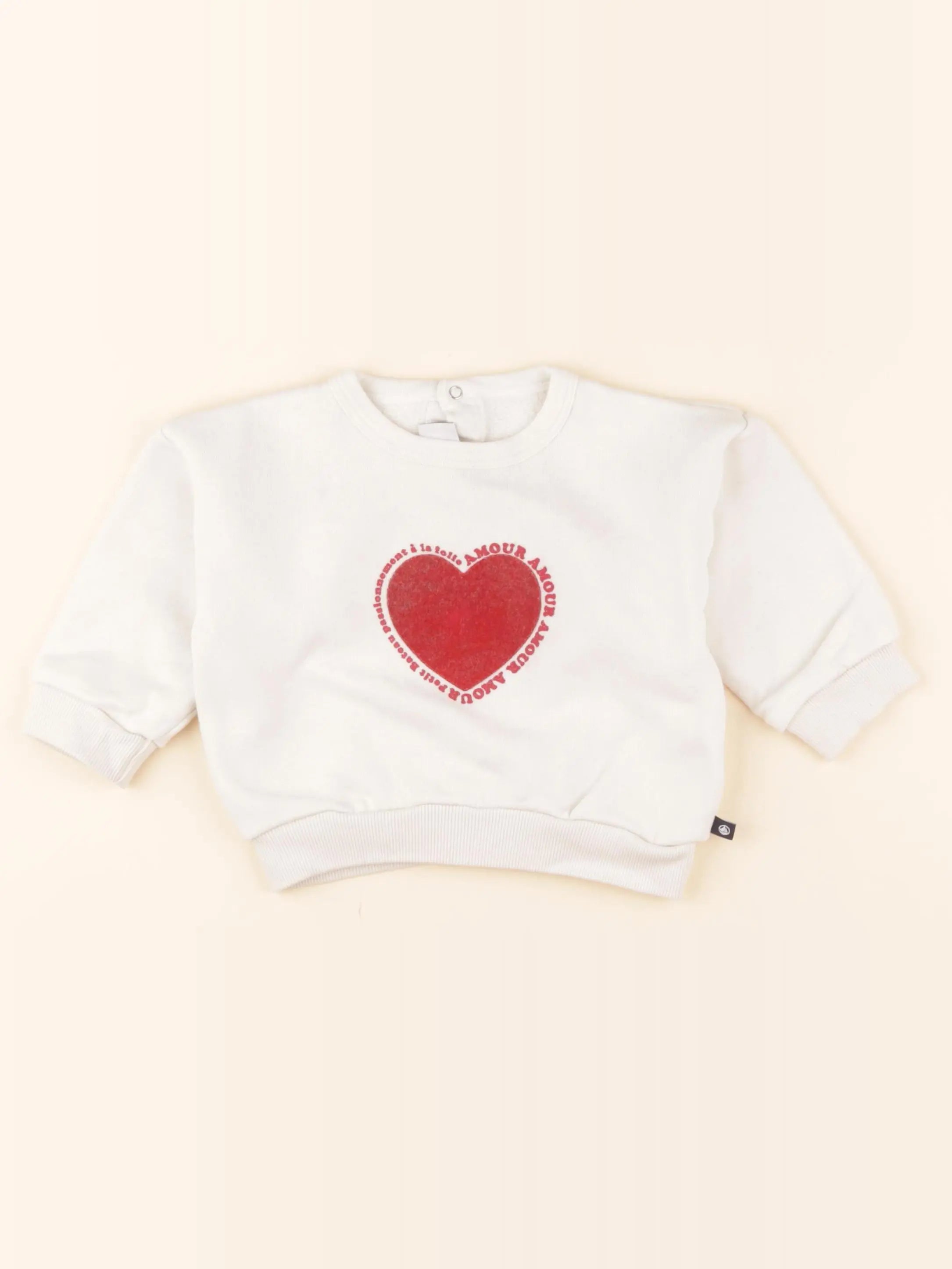 Sweat beige, rouge