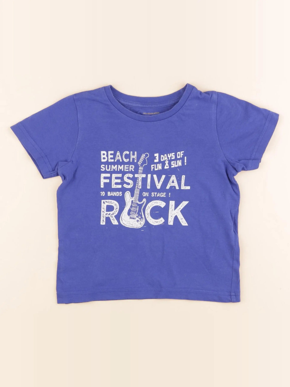 Vertbaudet - tee-shirt bleu - 4 ans