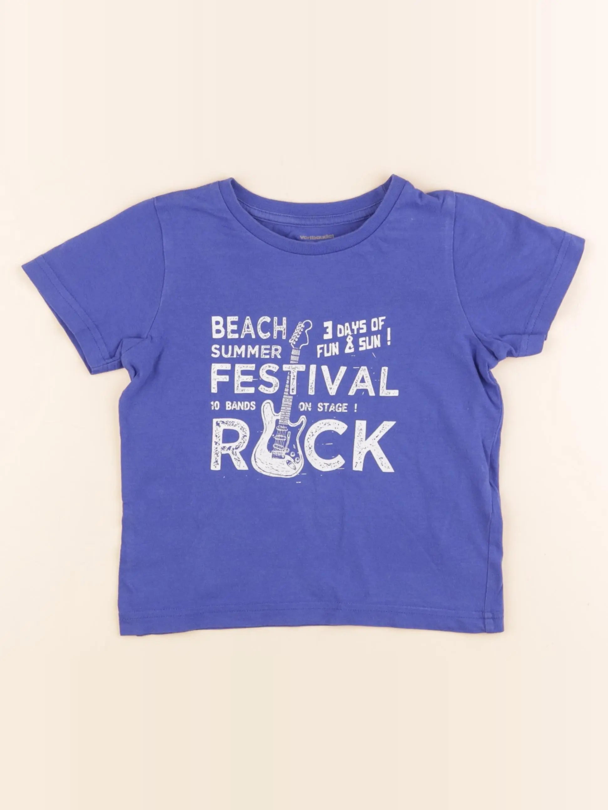 Vertbaudet - tee-shirt bleu - 4 ans