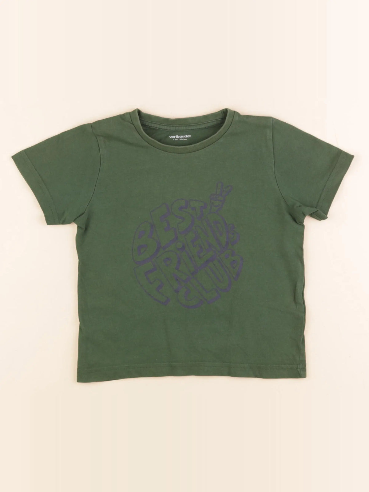 Vertbaudet - tee-shirt vert - 4 ans
