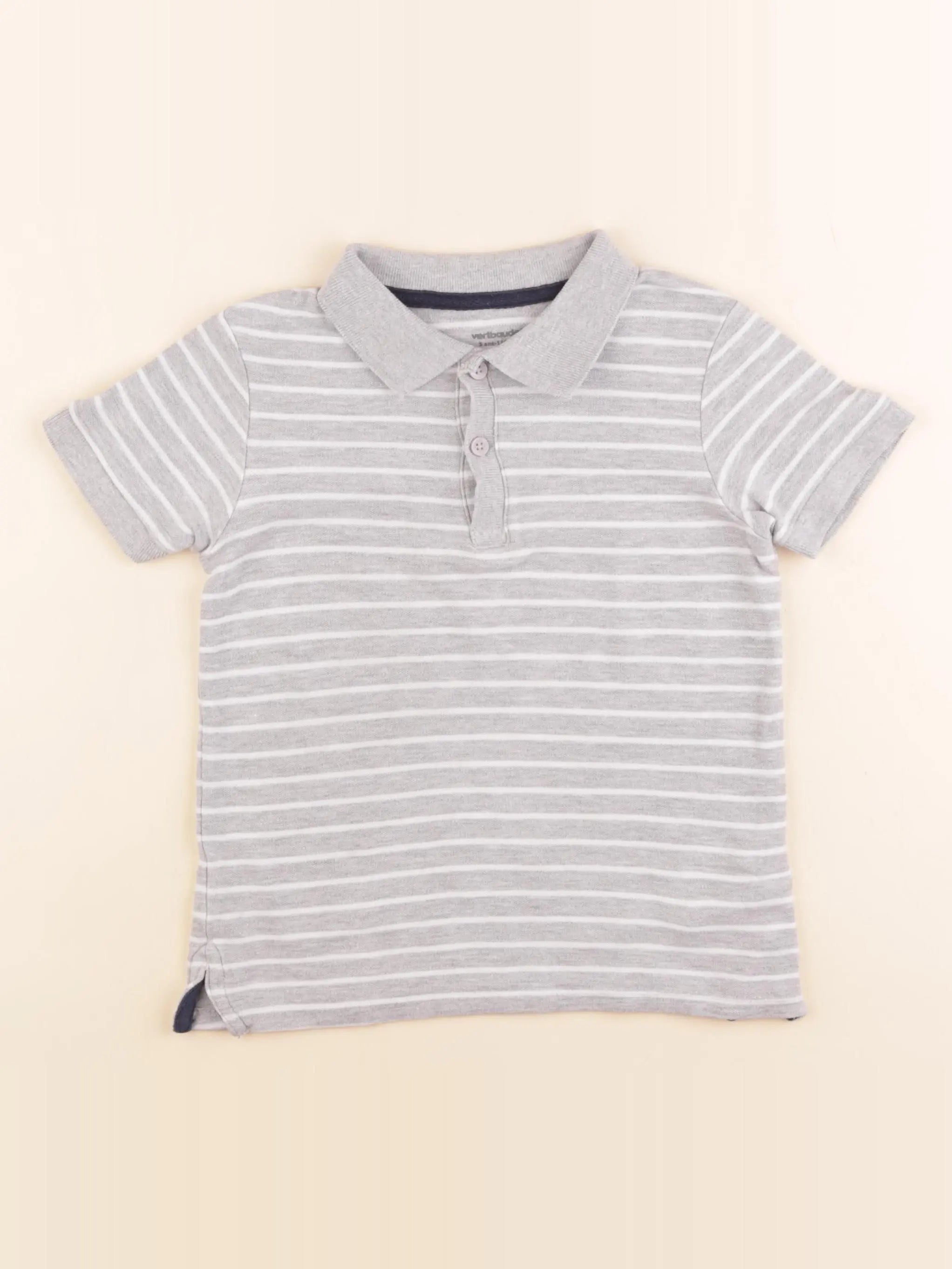 Vertbaudet - polo gris - 5 ans