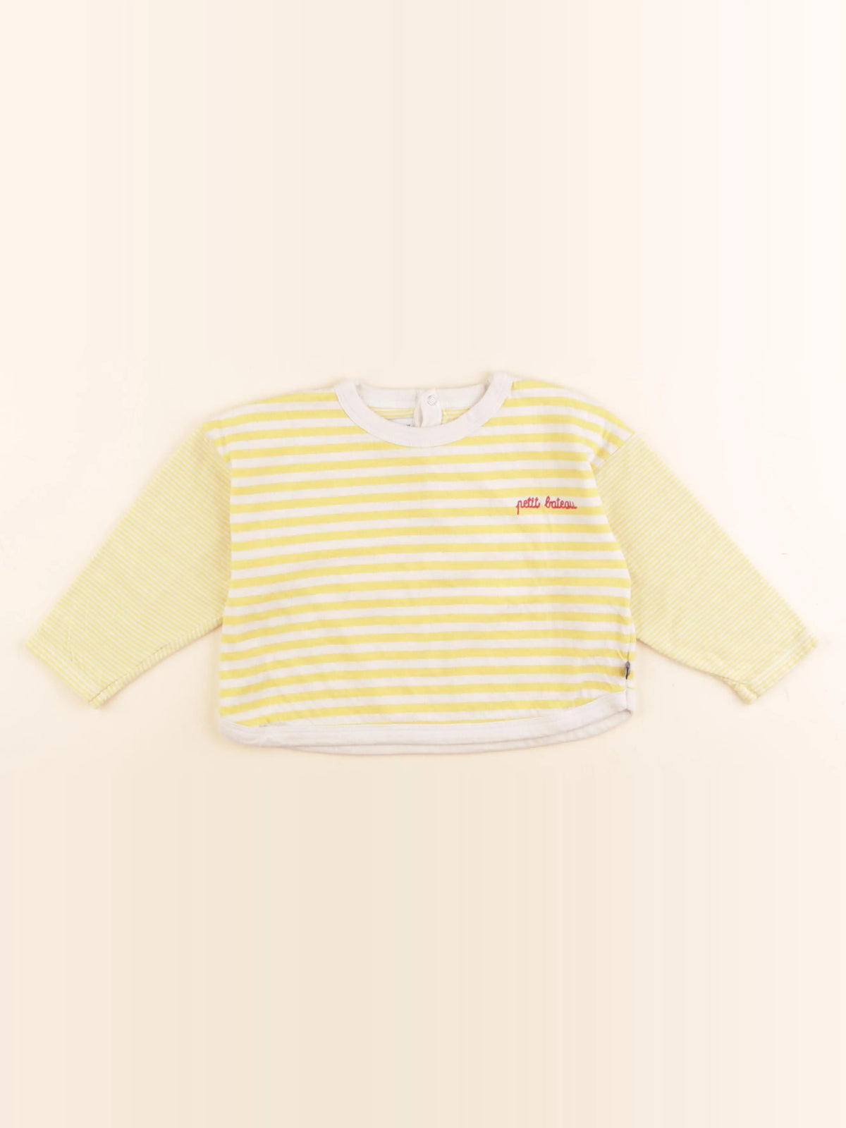Petit Bateau - tee-shirt jaune - 36 mois