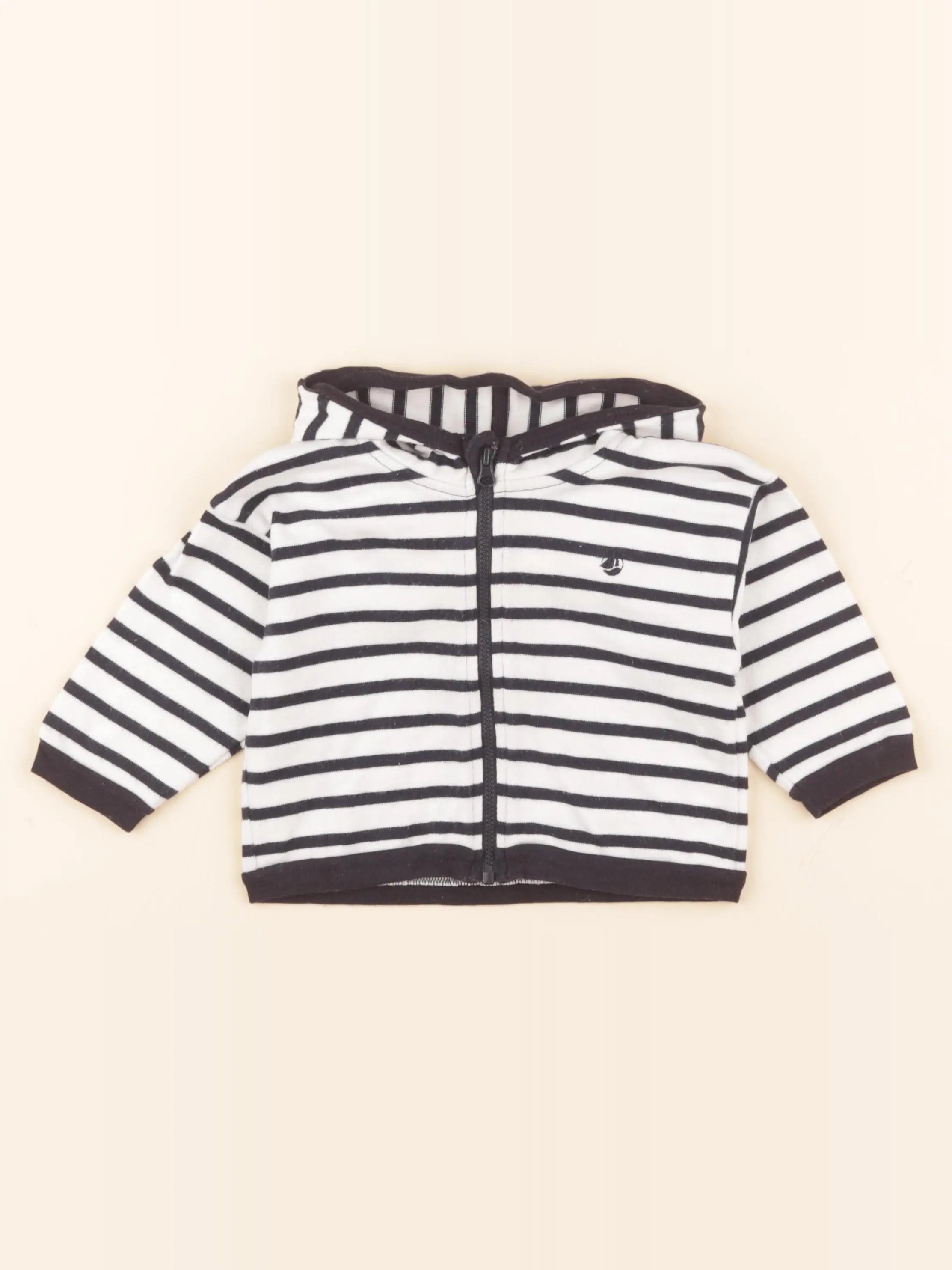 Gilet bleu, blanc