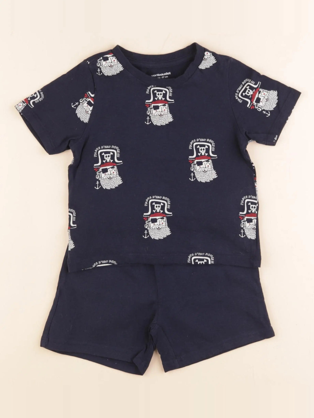 Vertbaudet - pyjama coton bleu - 3 ans