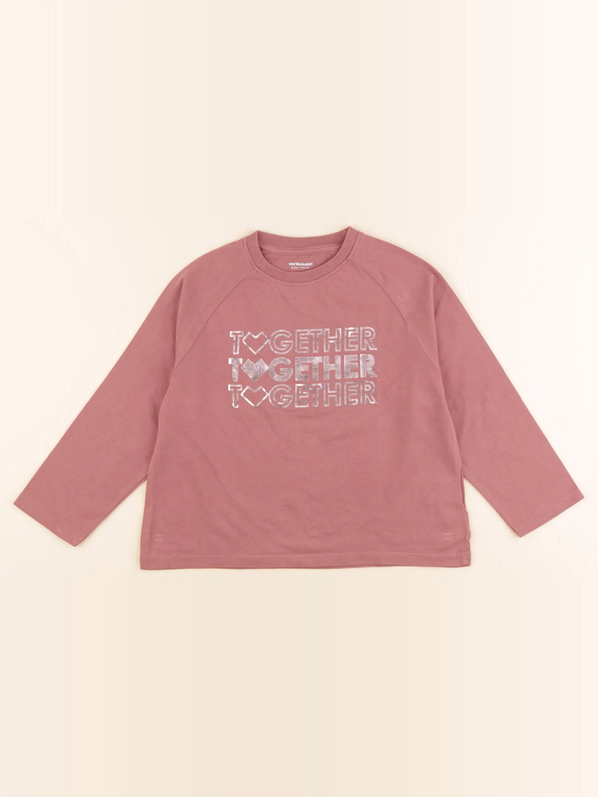 Vertbaudet - tee-shirt rose - 6 ans