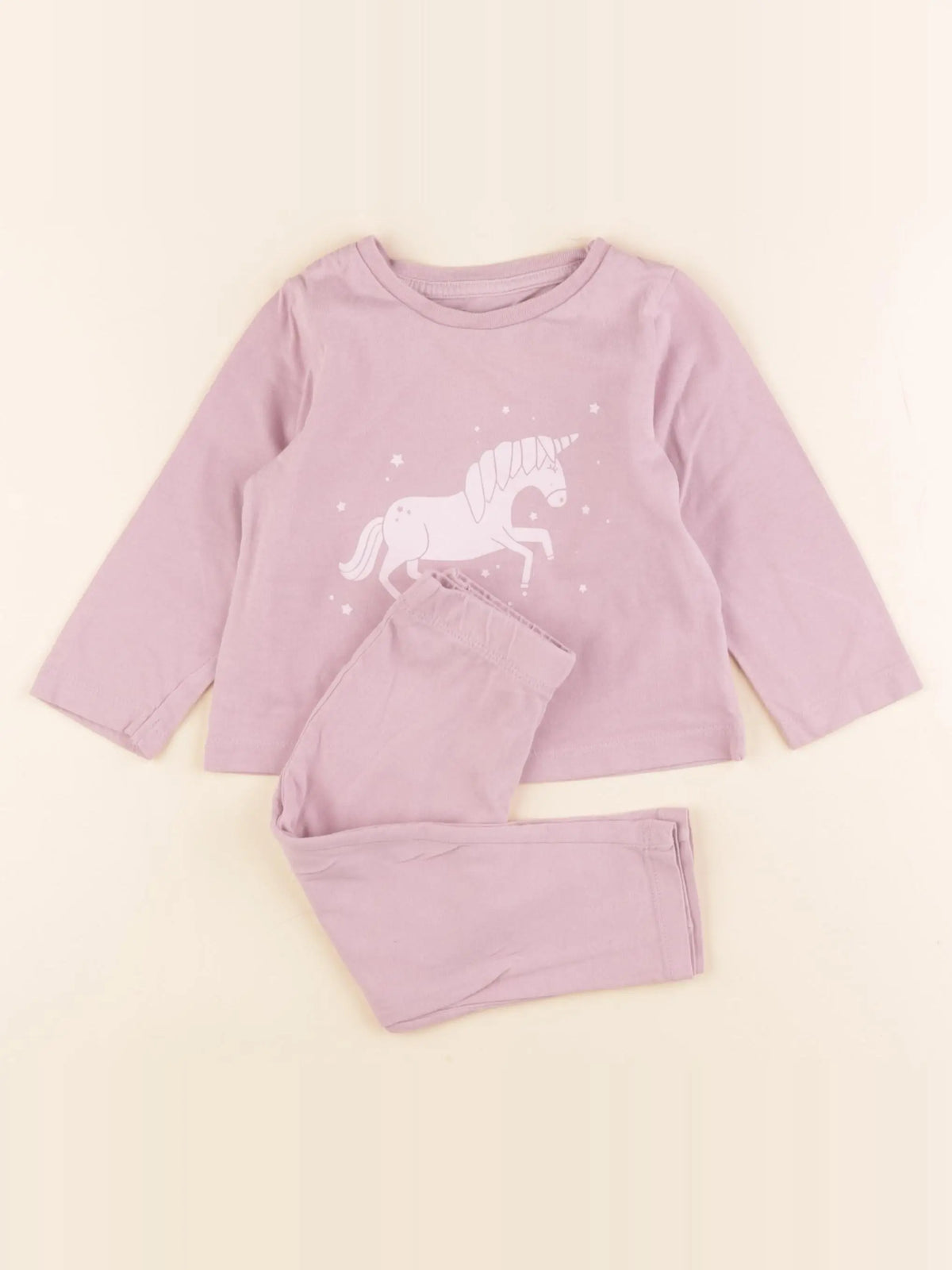 Vertbaudet - pyjama coton rose - 2 ans