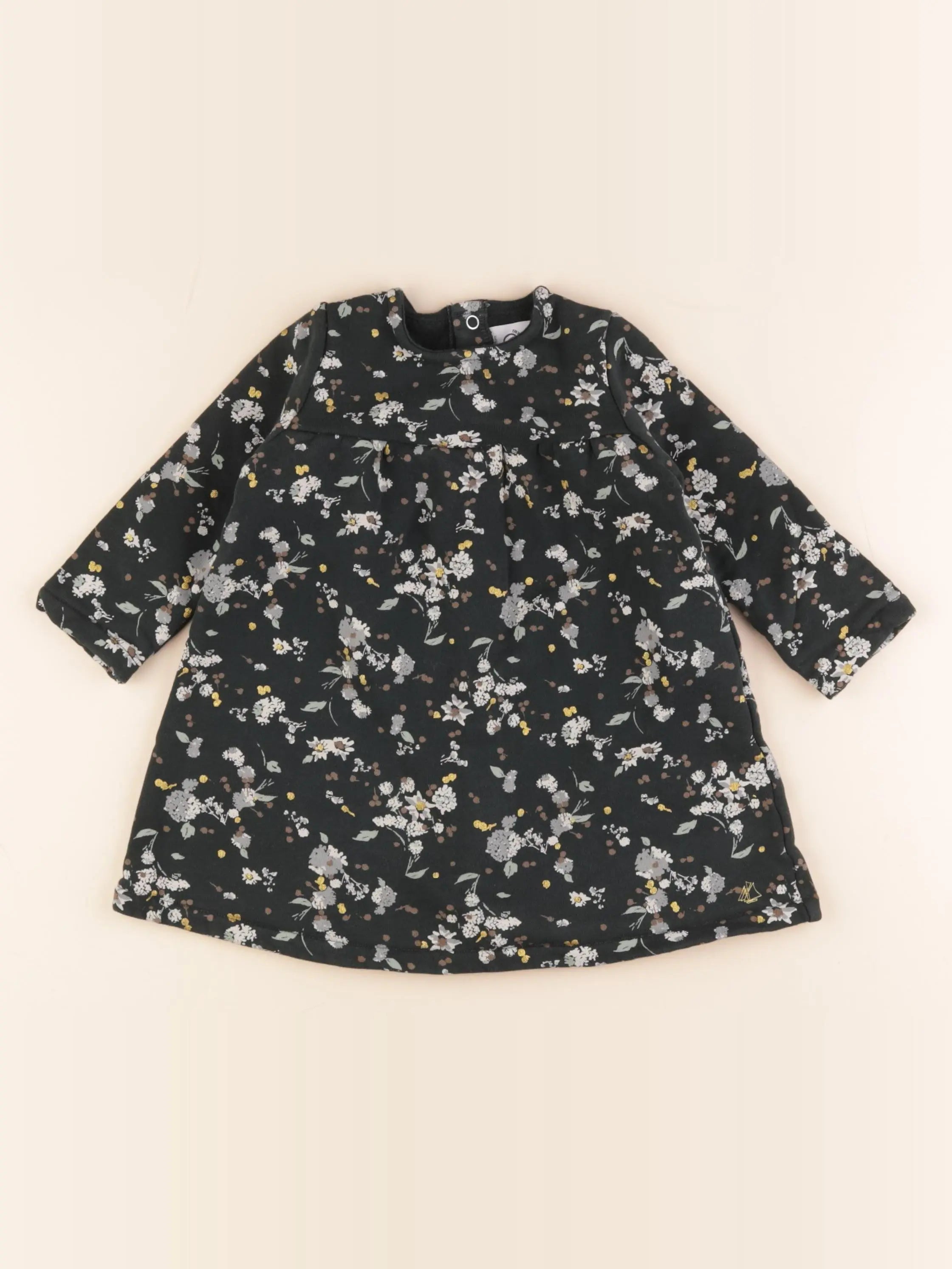 Petit Bateau - robe vert - 18 mois