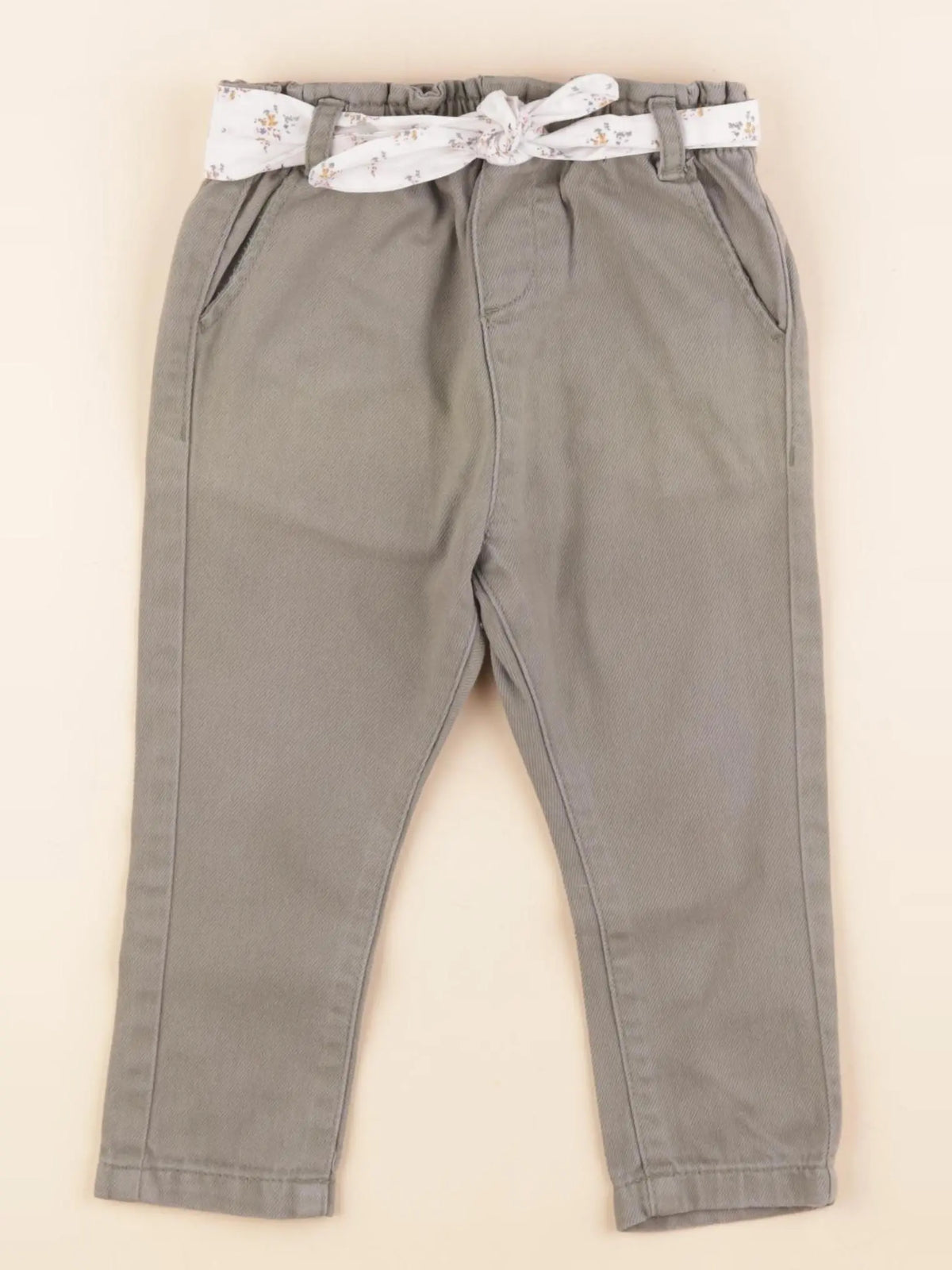 Vertbaudet - pantalon vert - 18 mois