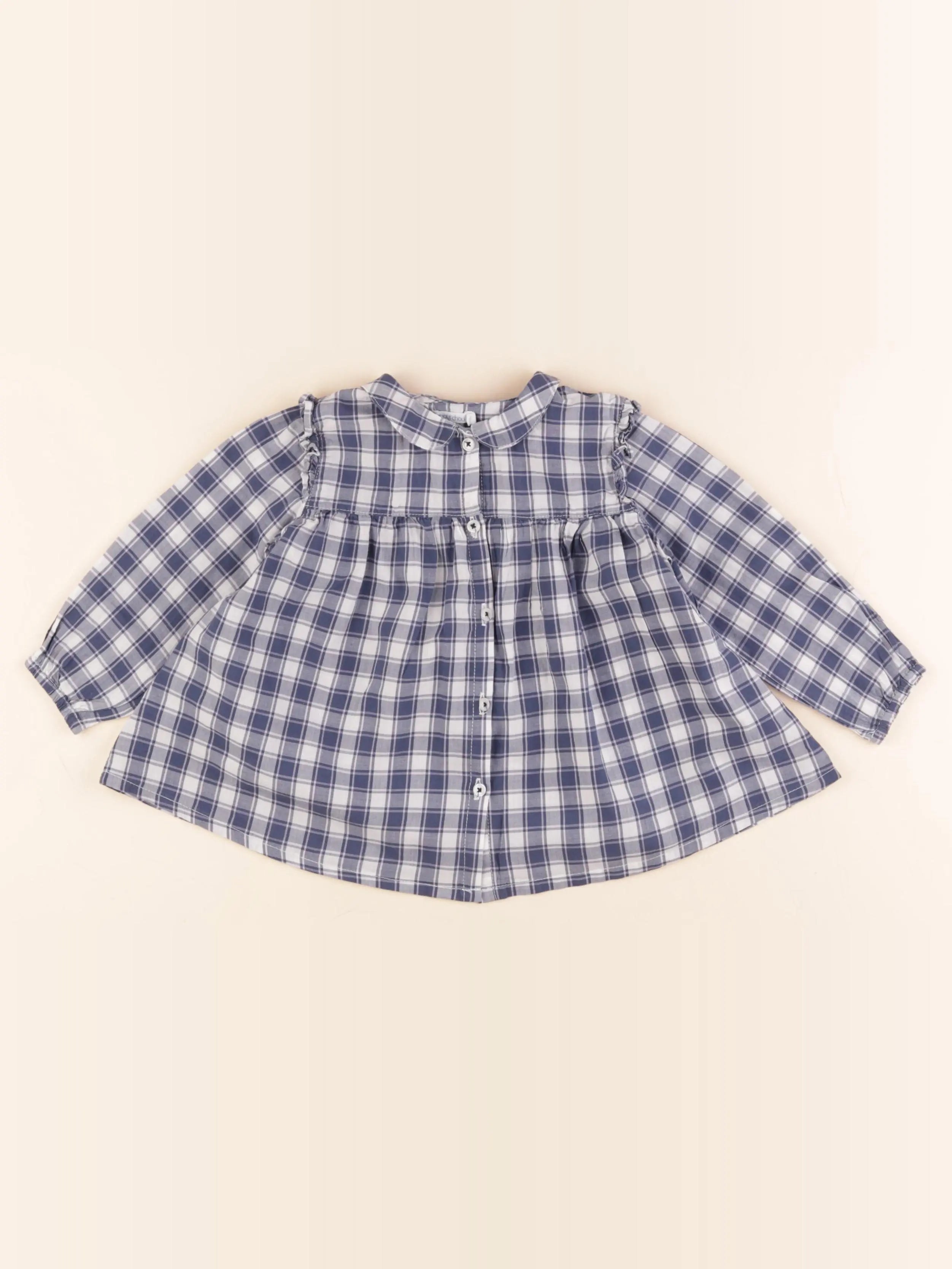 Boutchou - blouse bleu - 18 mois