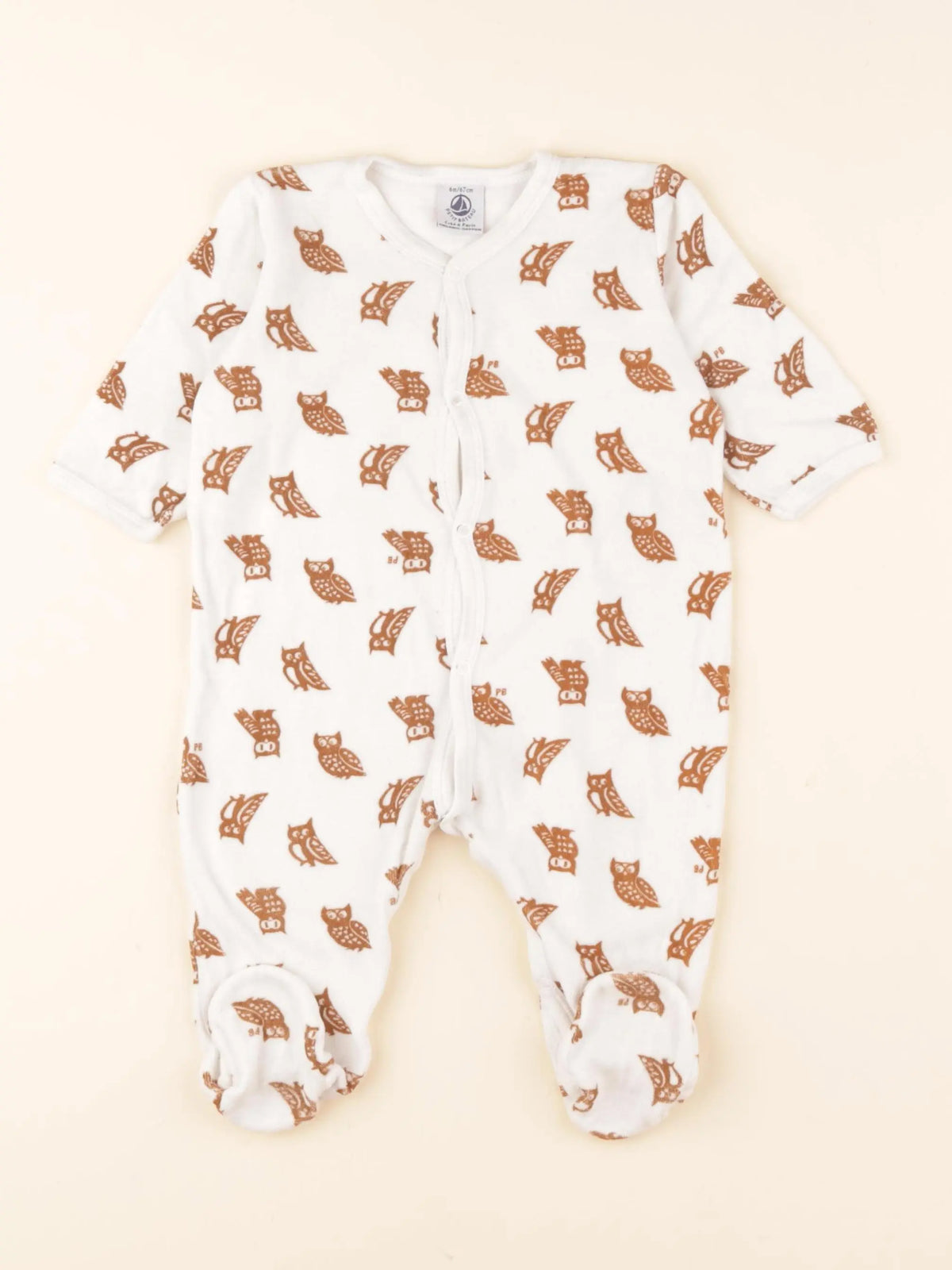 Pyjama velours beige, marron