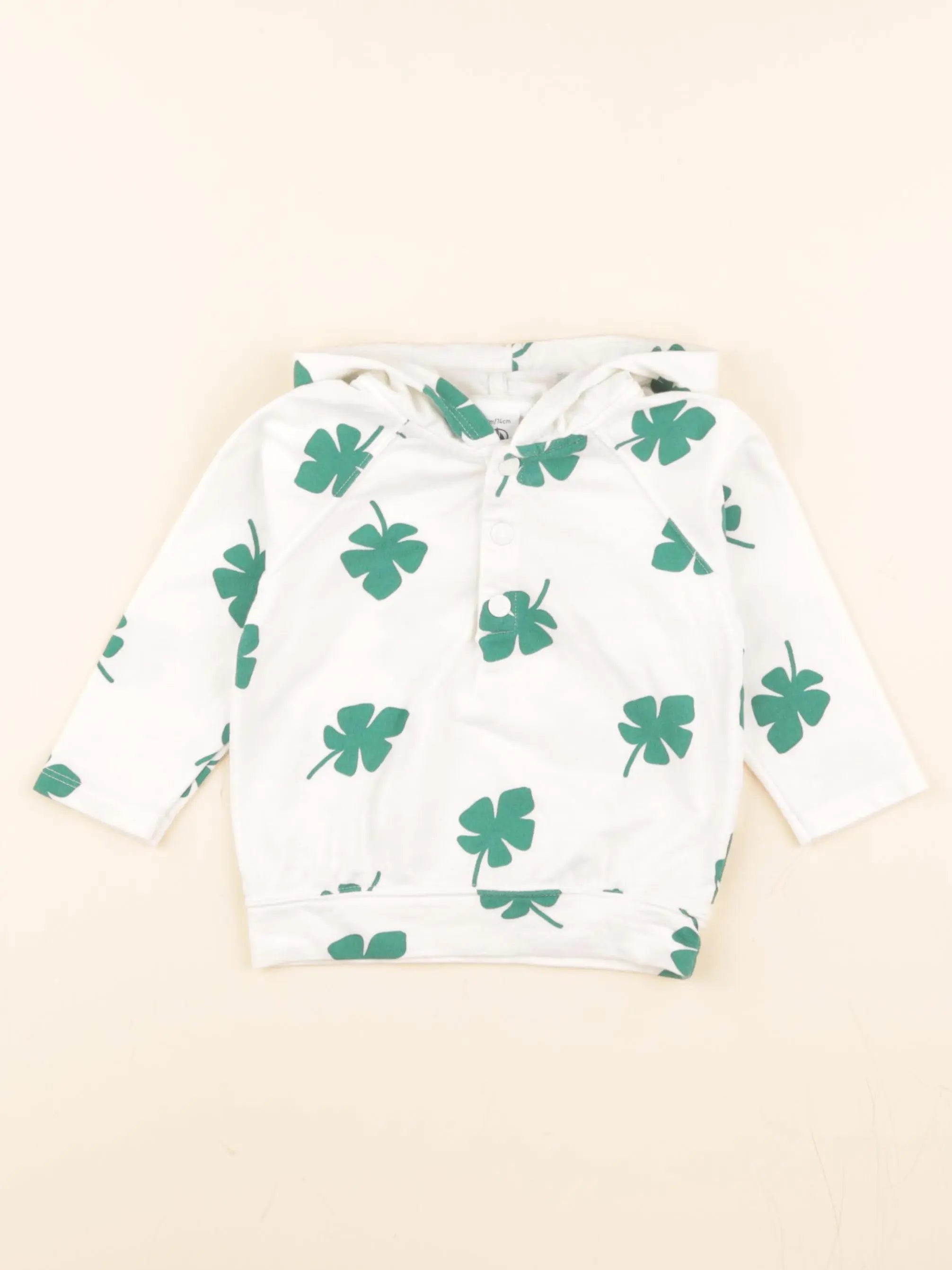 Tee-shirt beige, vert