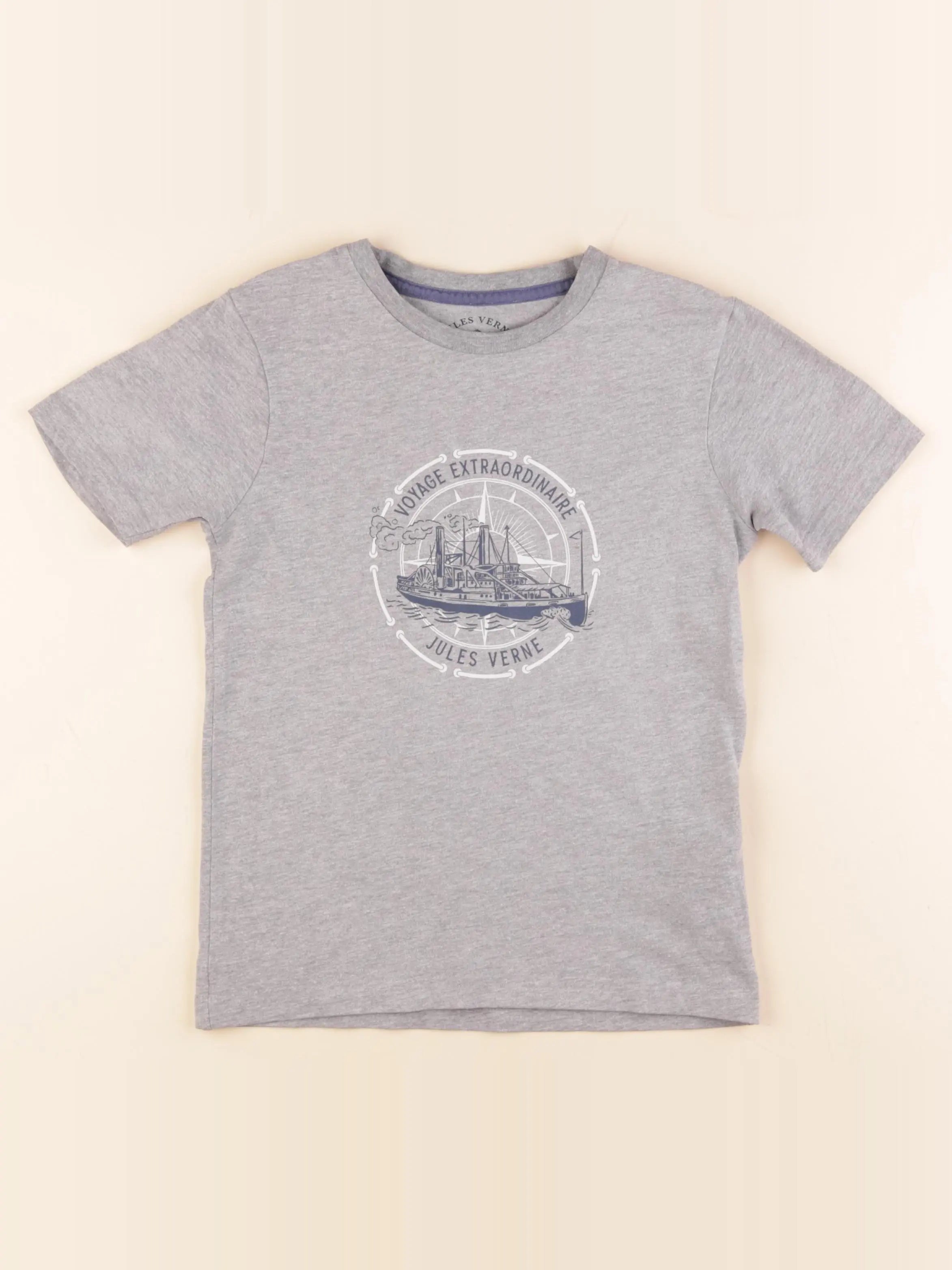 Cyrillus - tee-shirt gris - 8 ans