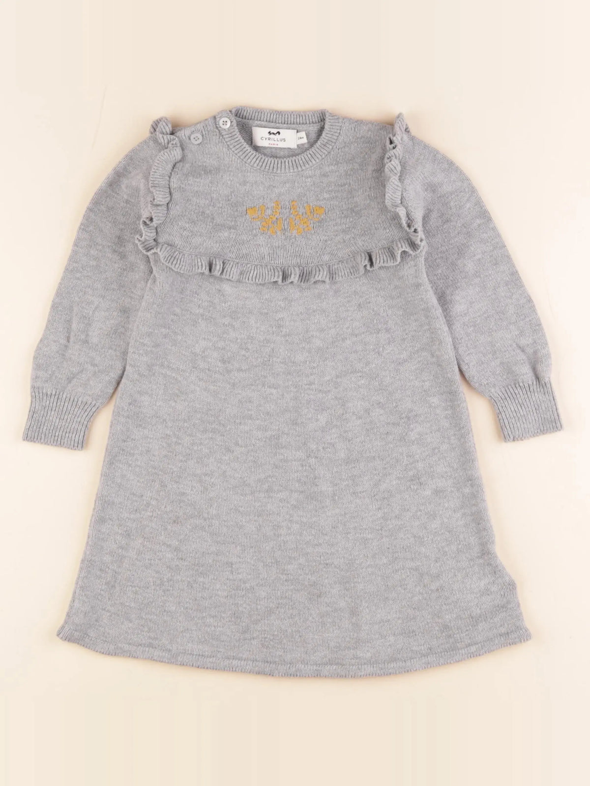 Cyrillus - robe gris - 24 mois