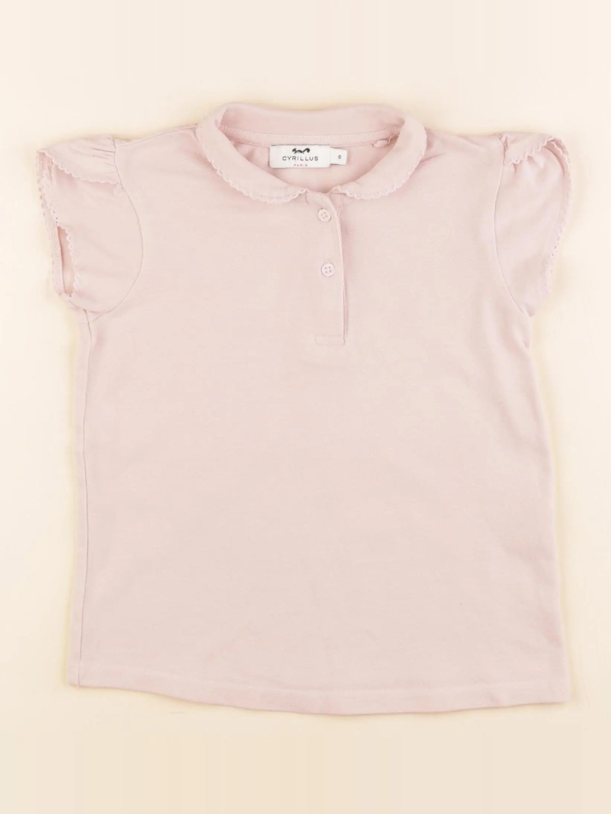Cyrillus - polo rose - 6 ans