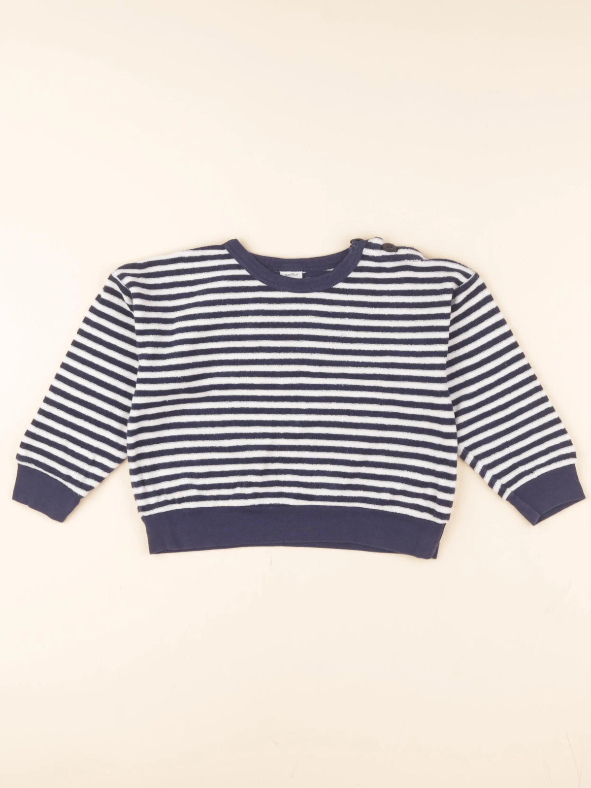 Sweat bleu, blanc