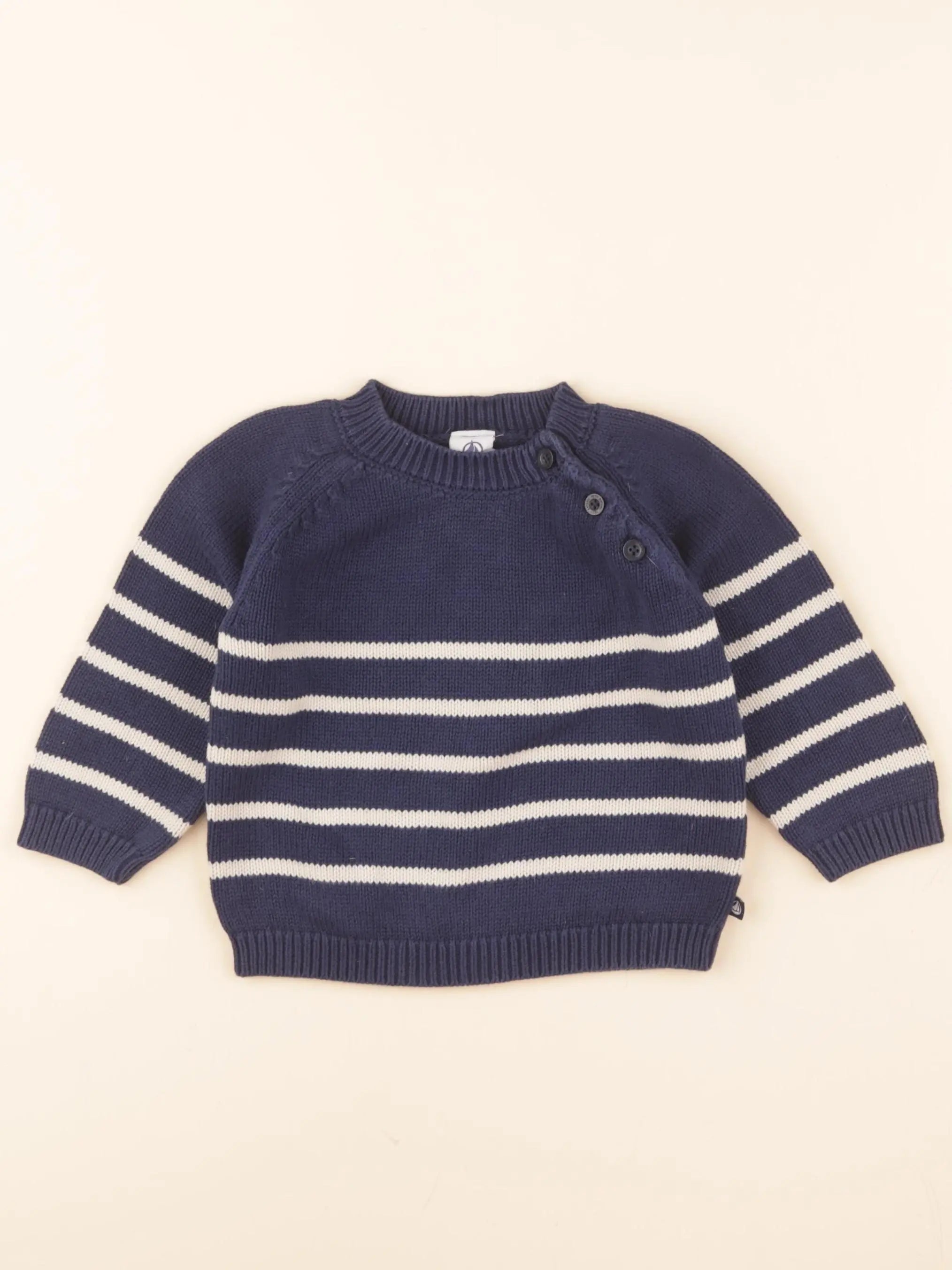 Pull bleu, blanc