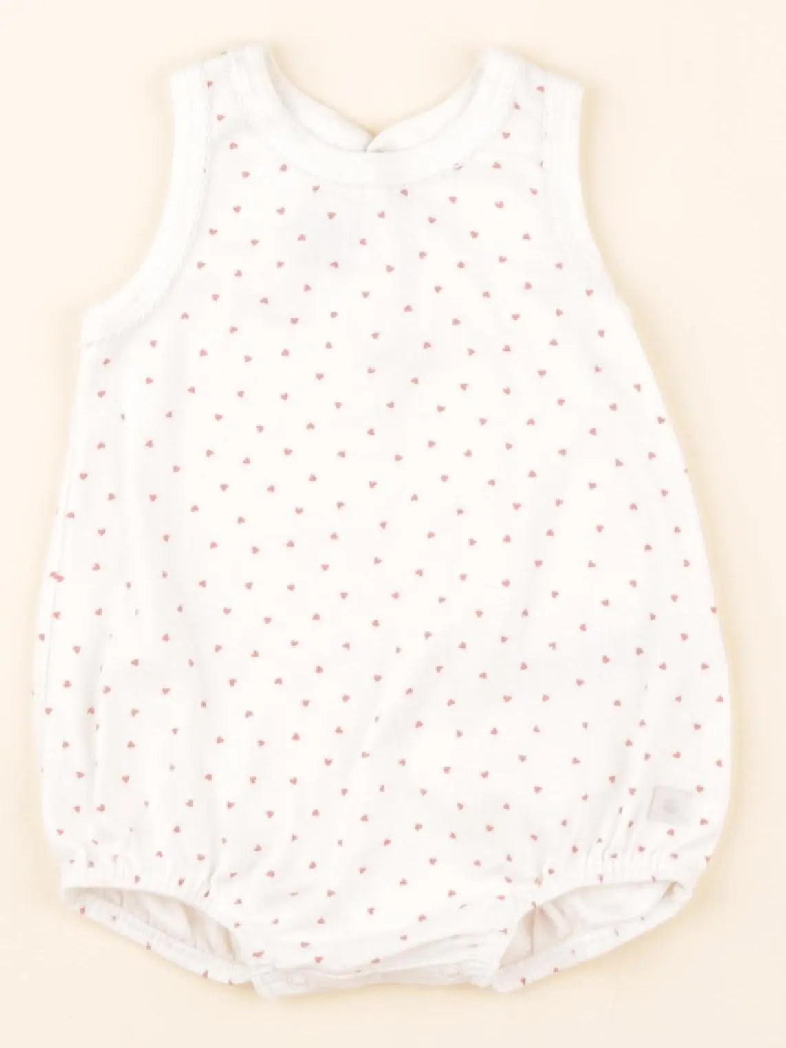 Pyjama coton blanc, rouge