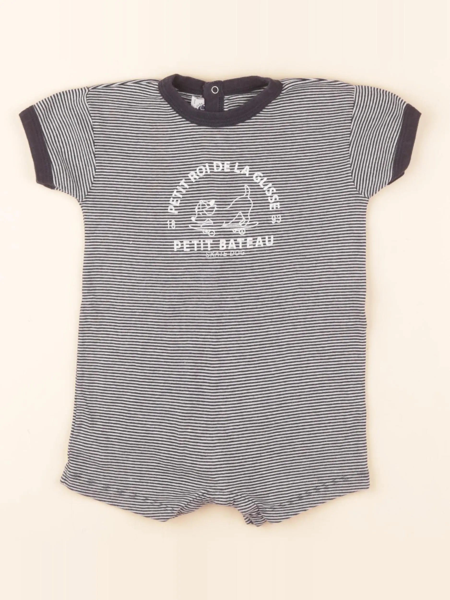 Pyjama coton bleu, blanc