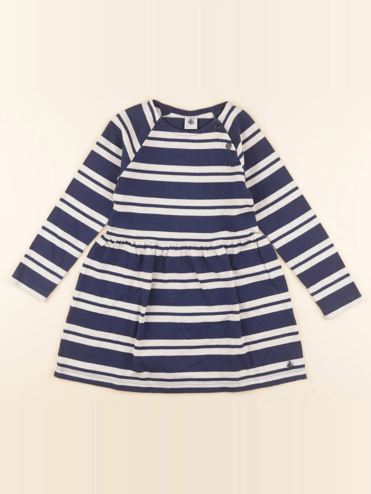 Robe bleu, beige