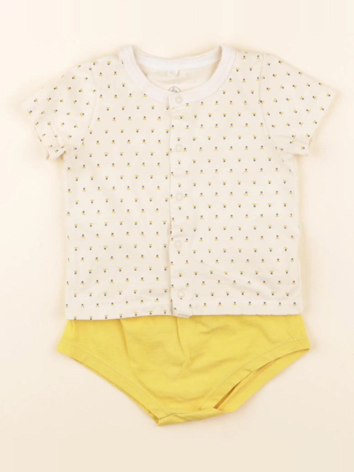 Ensemble beige, jaune