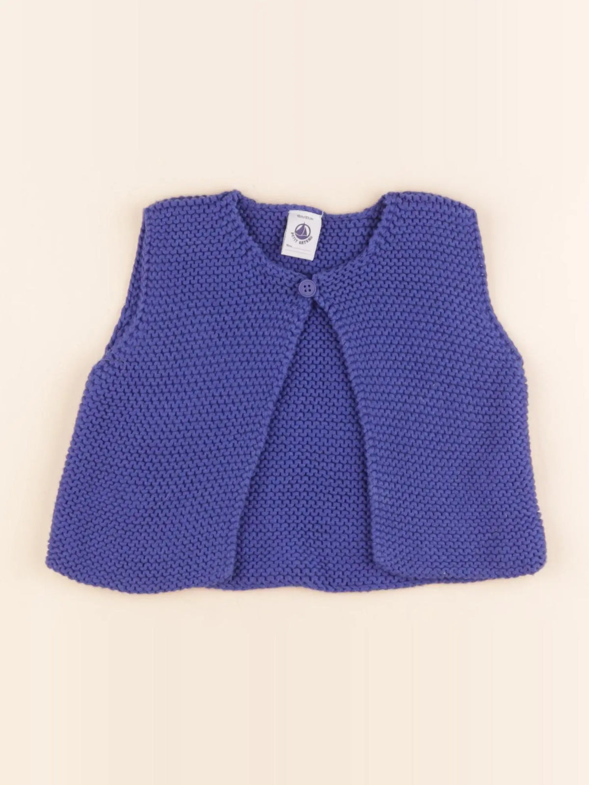 Petit Bateau - gilet bleu - 18 mois