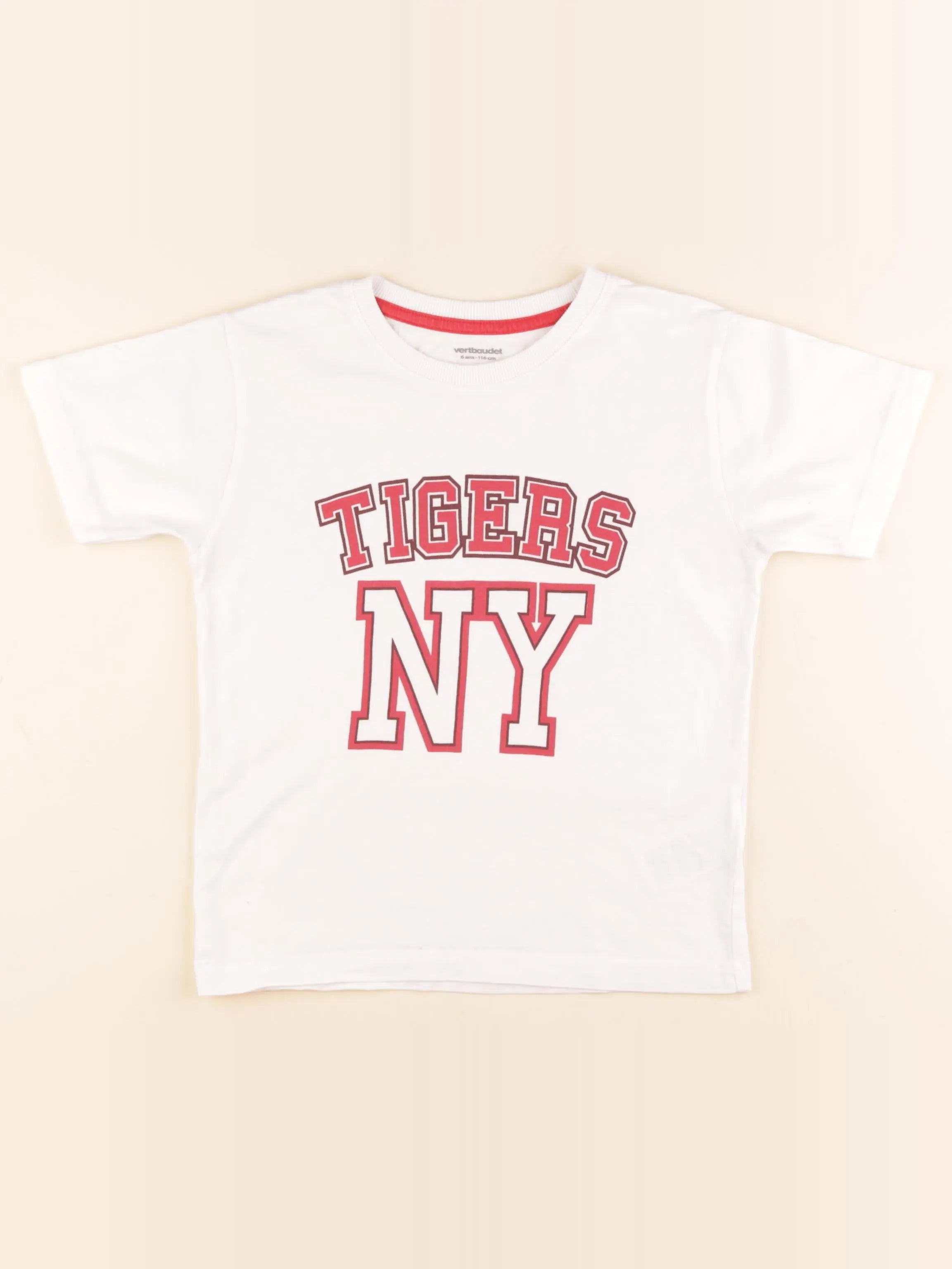 Vertbaudet - tee-shirt blanc - 6 ans