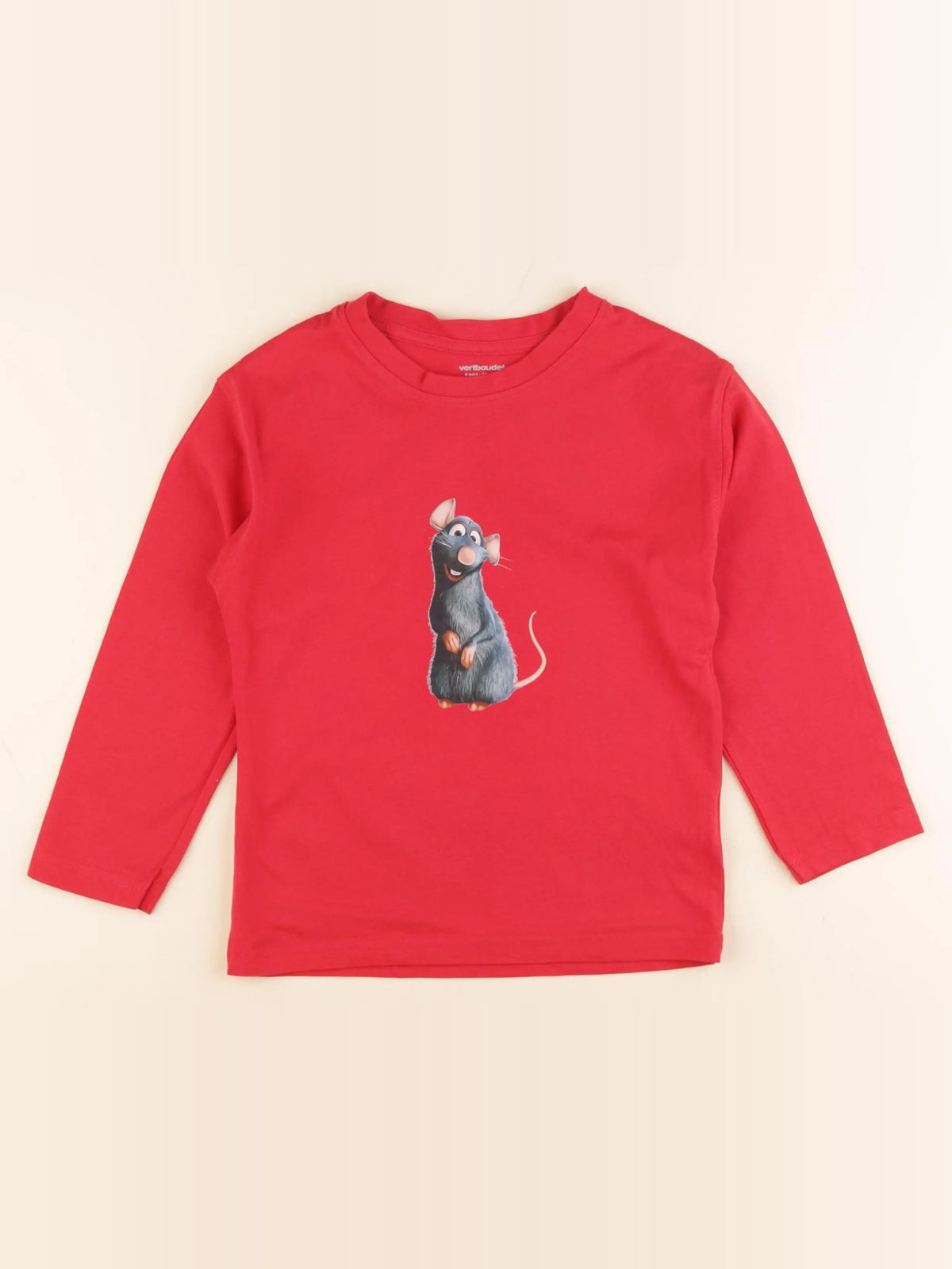 Vertbaudet - tee-shirt rouge - 6 ans