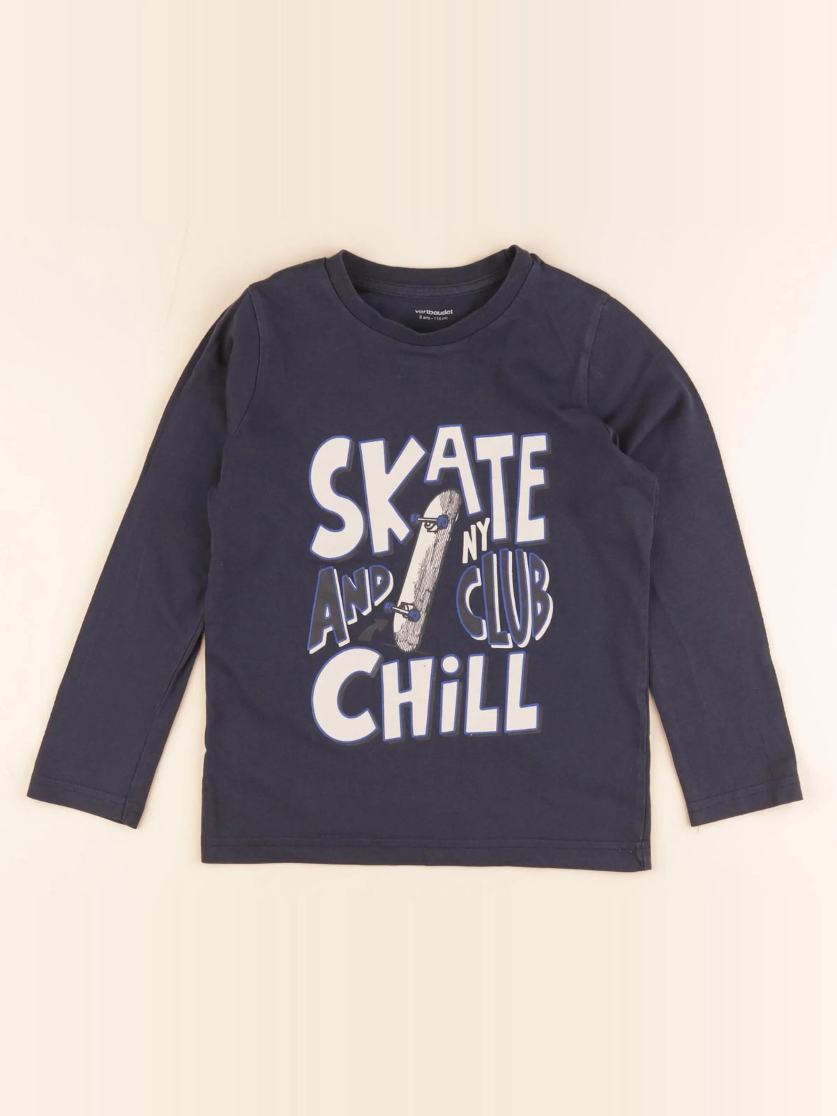 Vertbaudet - tee-shirt bleu - 6 ans