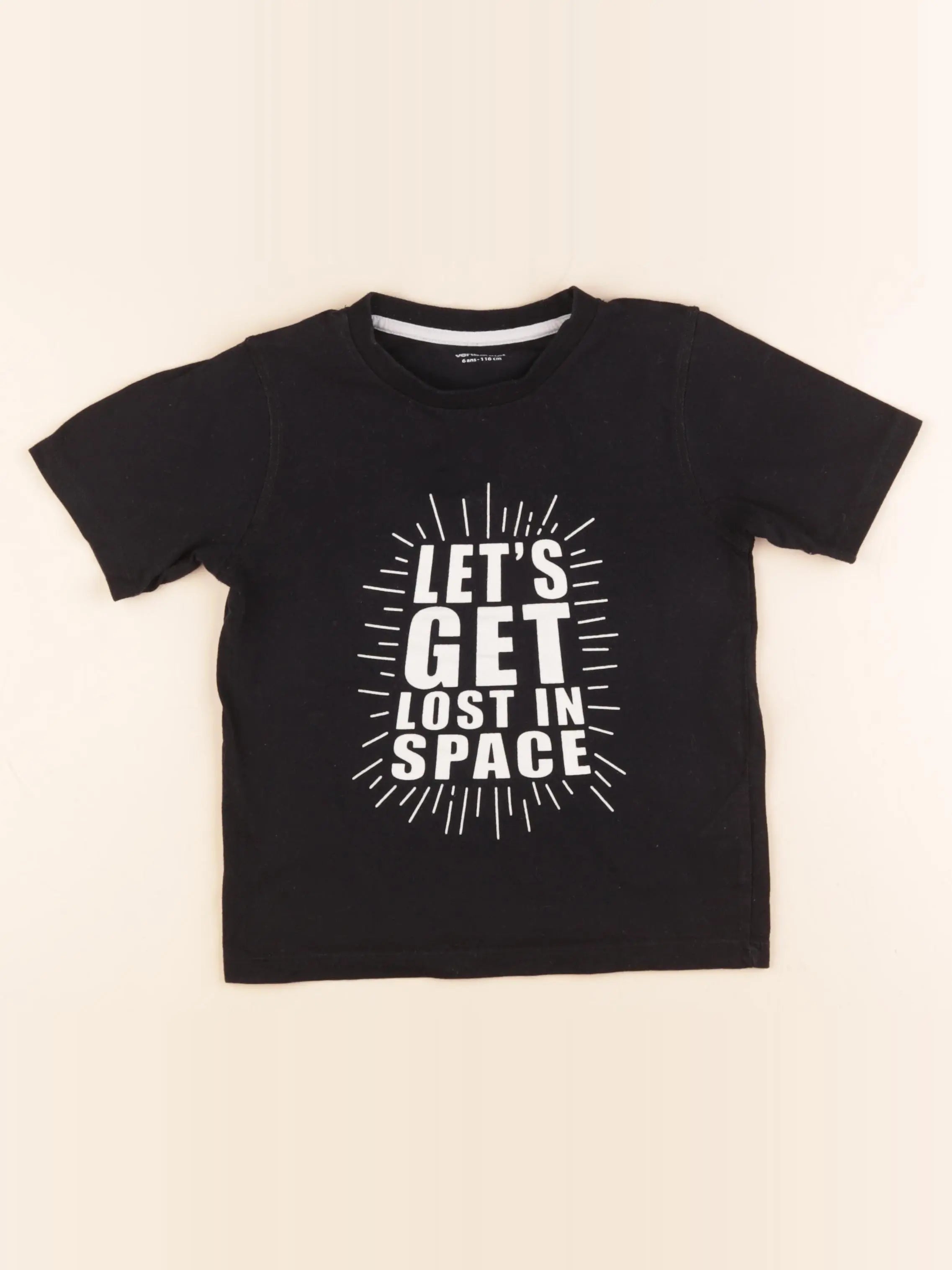 Vertbaudet - tee-shirt noir - 6 ans
