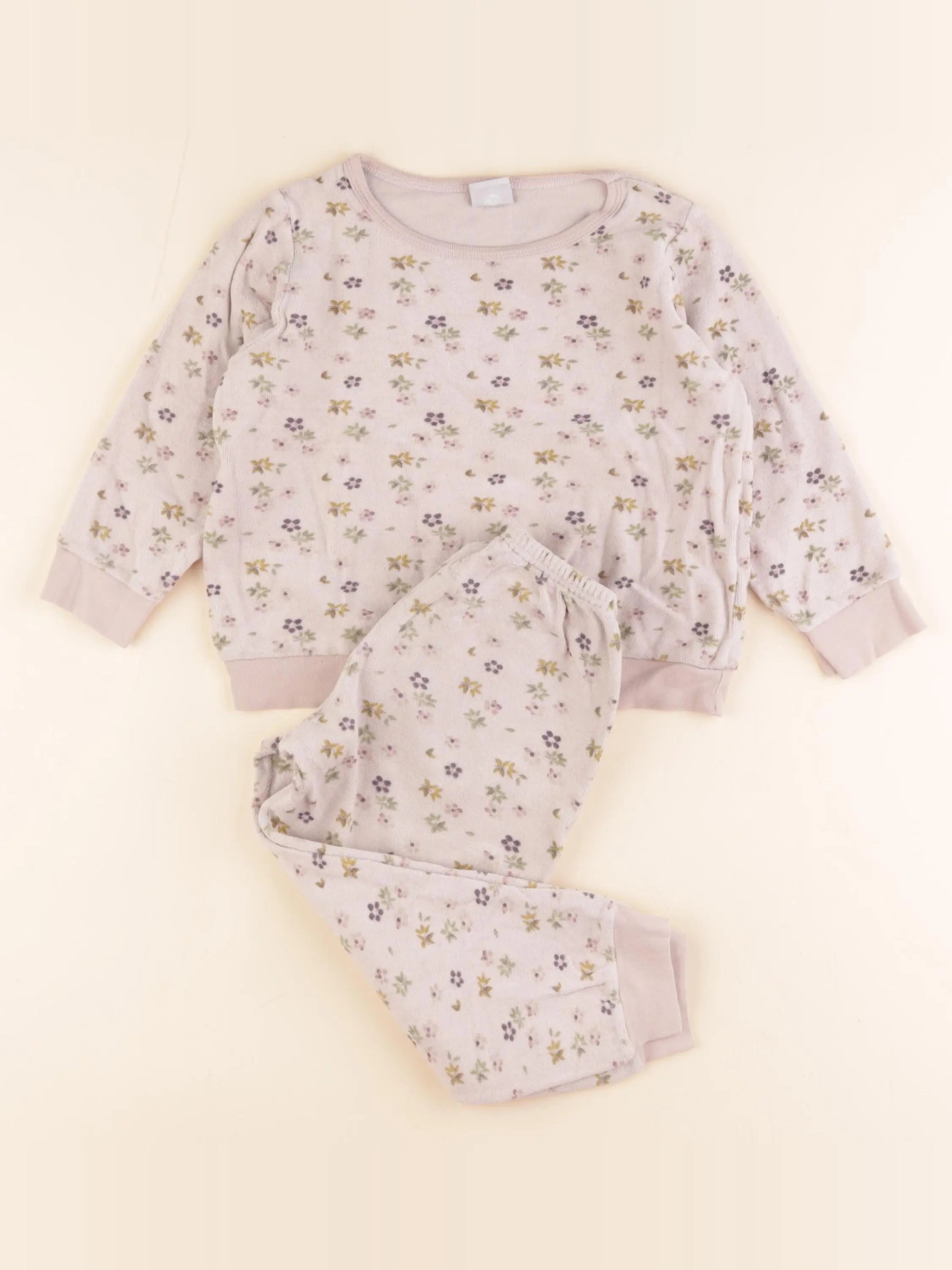 Petit Bateau - pyjama velours rose - 4 ans