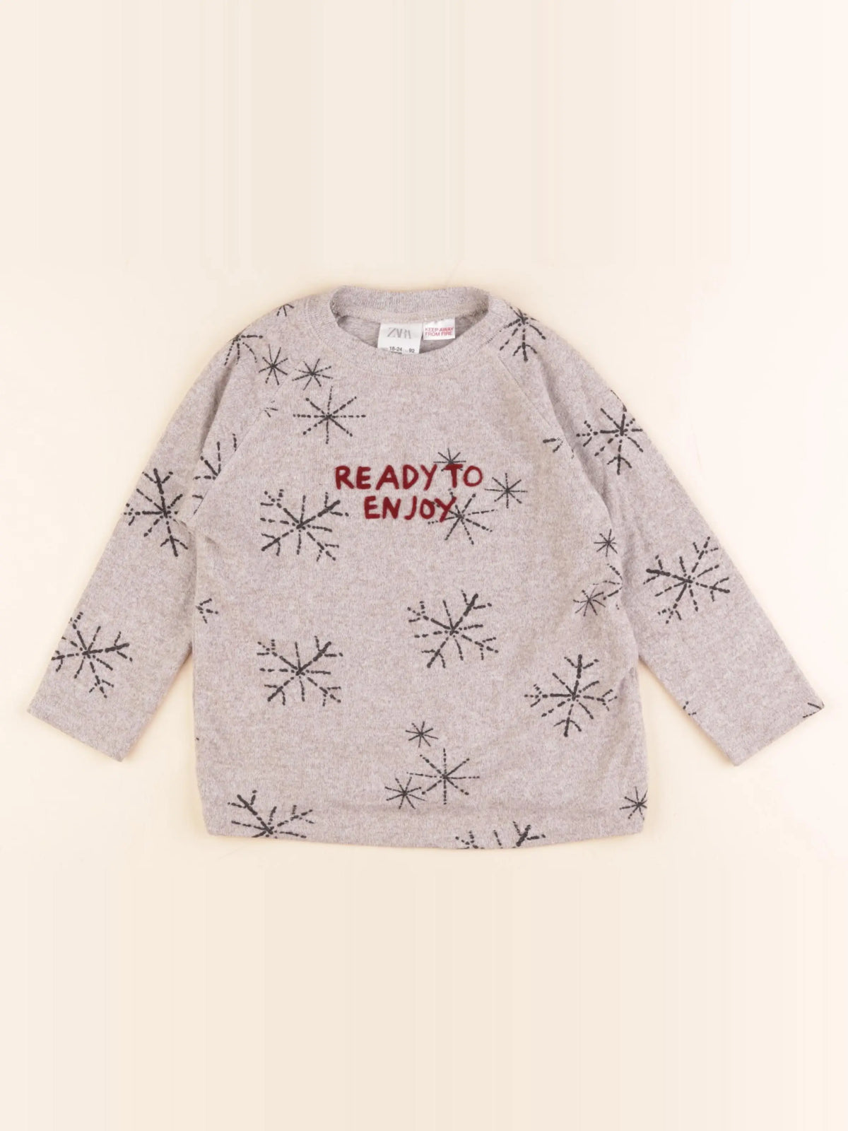 Zara - tee-shirt marron - 18/24 mois