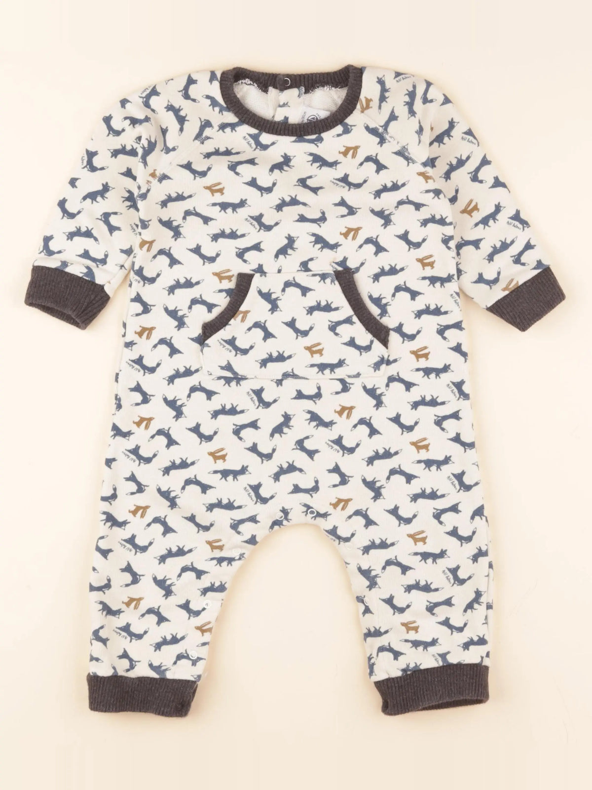 Combinaison beige, bleu