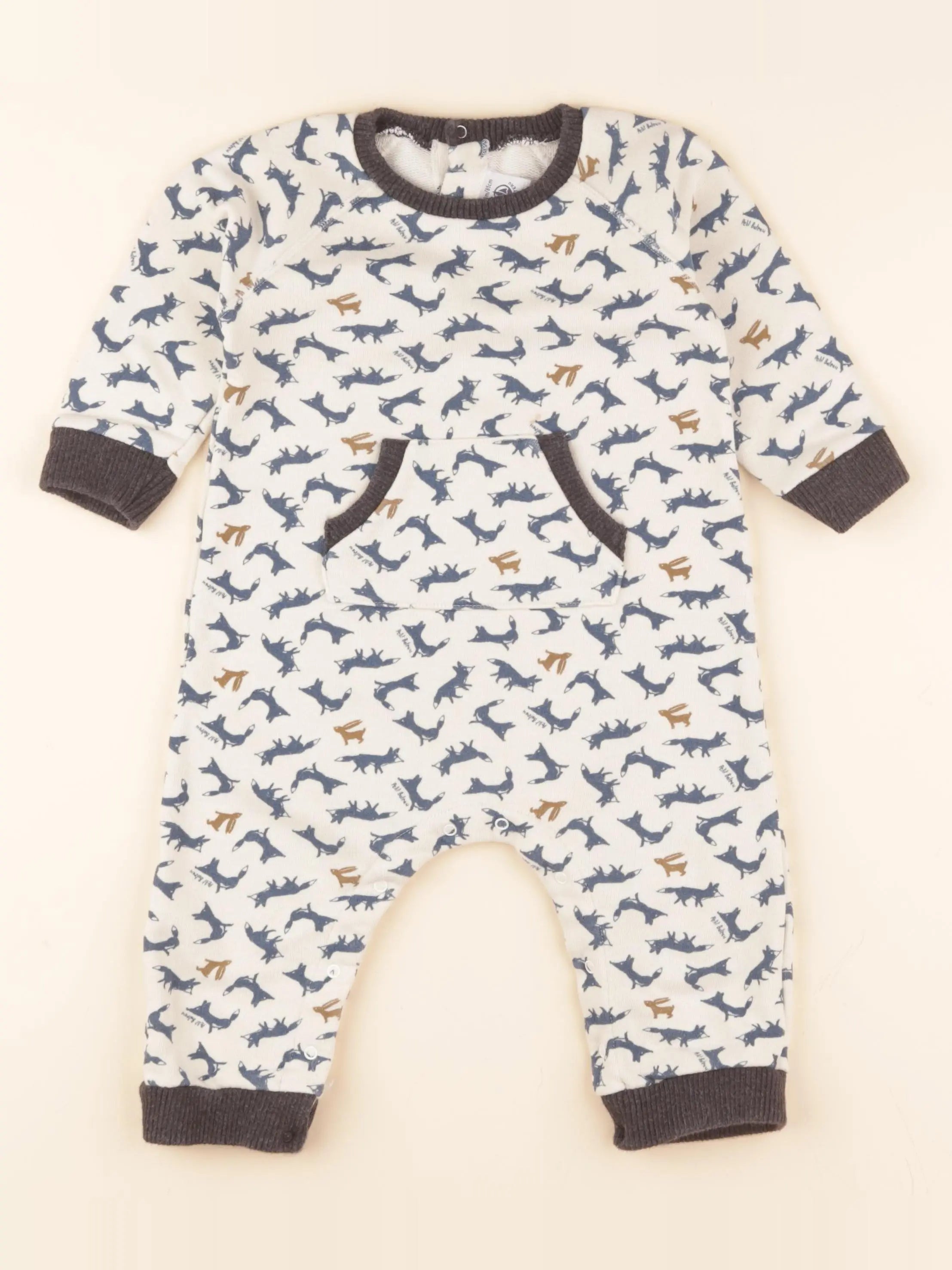 Combinaison beige, bleu