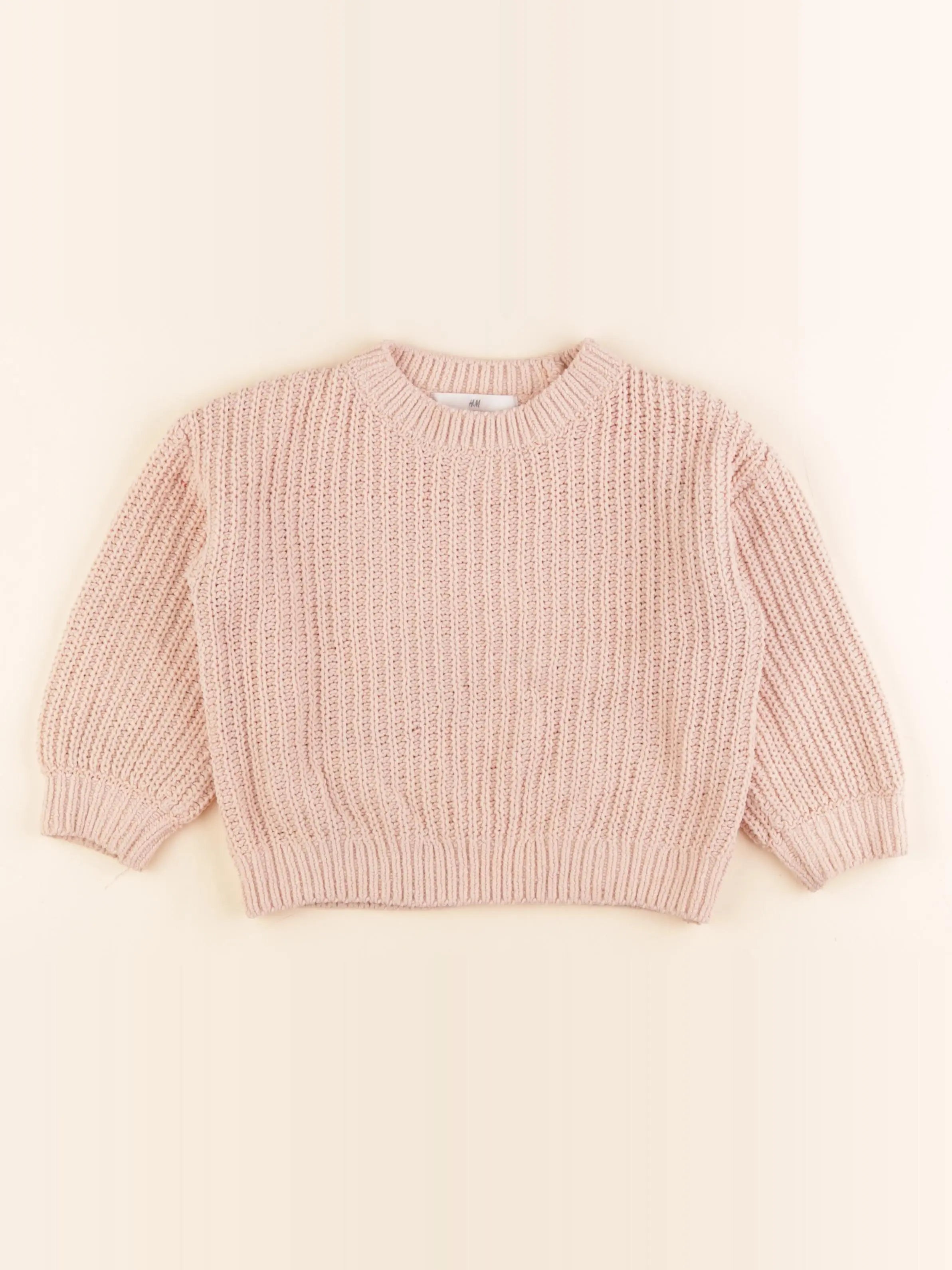 H&M - pull rose - 2/4 ans