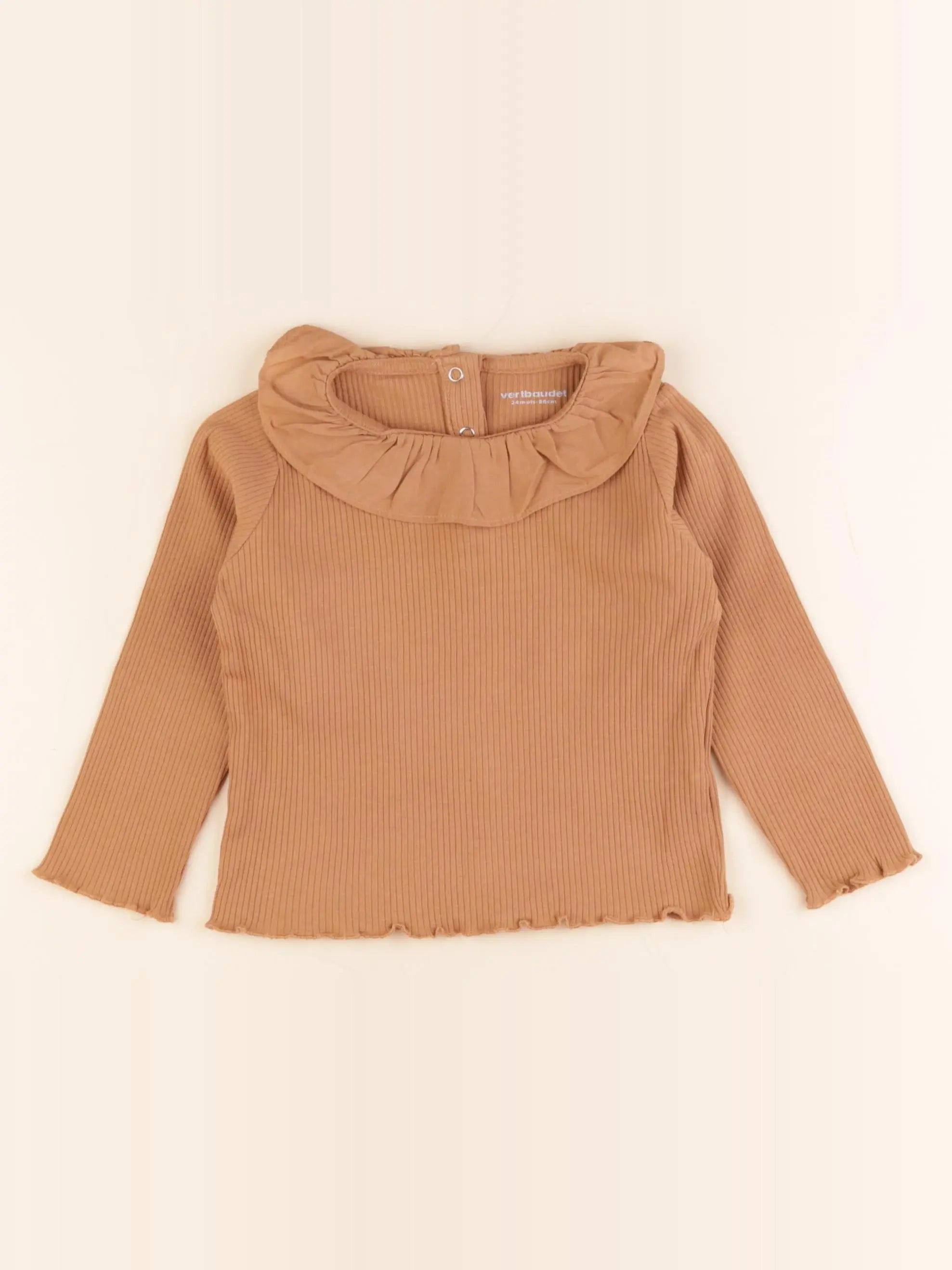 Vertbaudet - tee-shirt marron - 24 mois