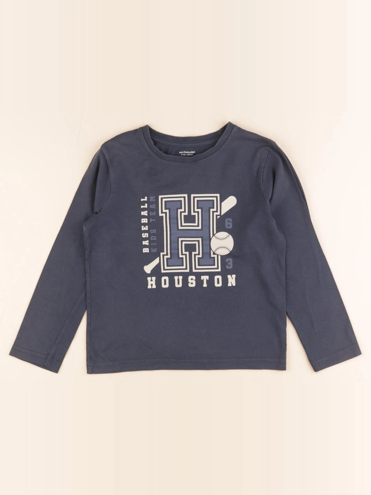 Vertbaudet - tee-shirt bleu - 8 ans