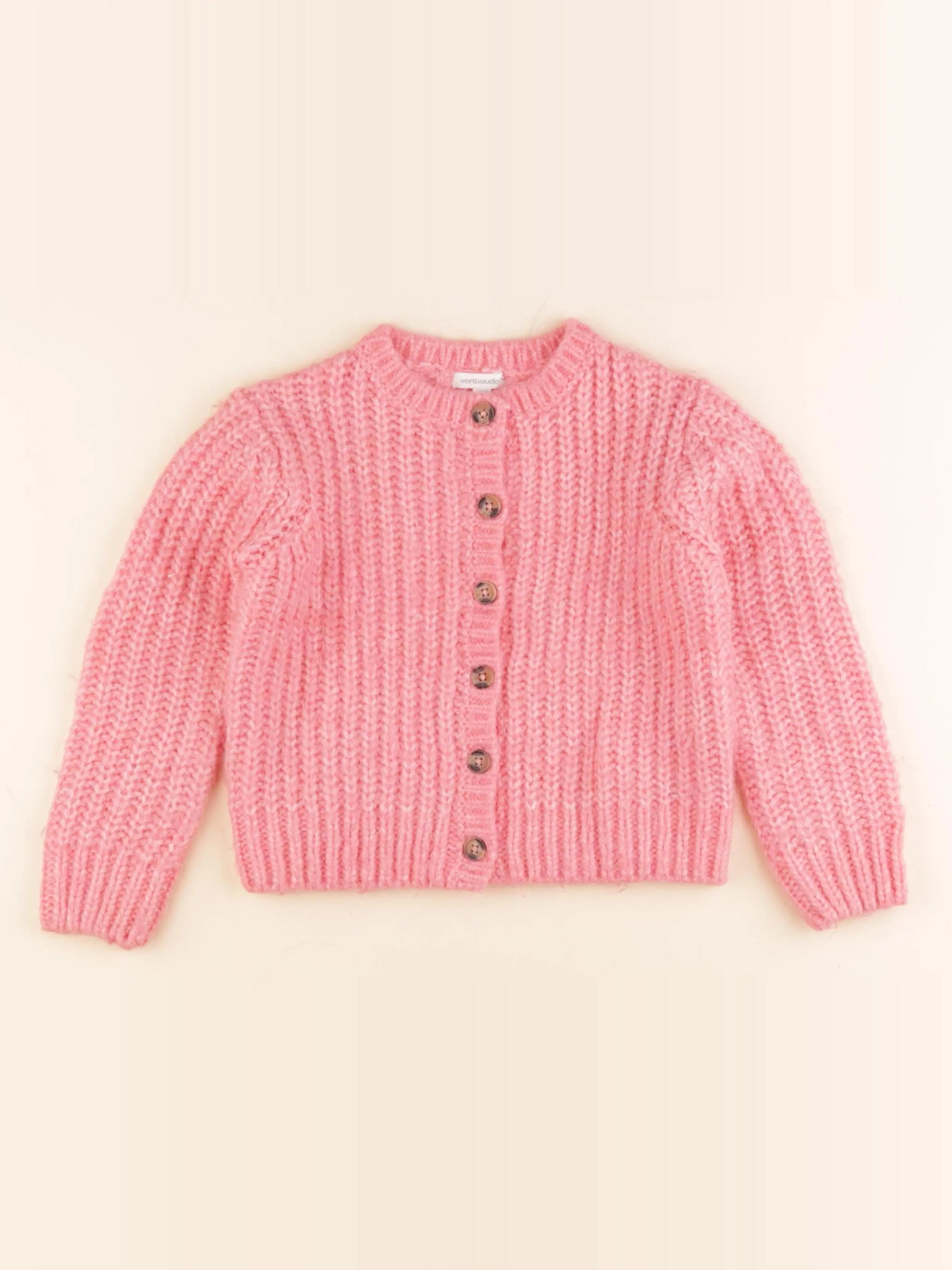 Vertbaudet - gilet rose - 5 ans