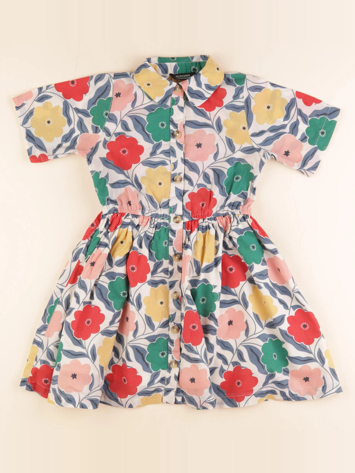 Monoprix - robe multicolore - 6 ans