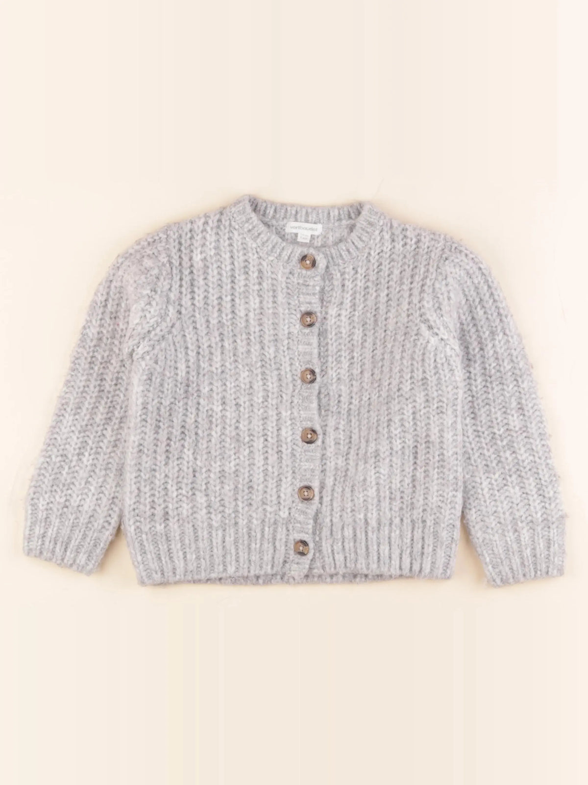 Vertbaudet - gilet gris - 5 ans