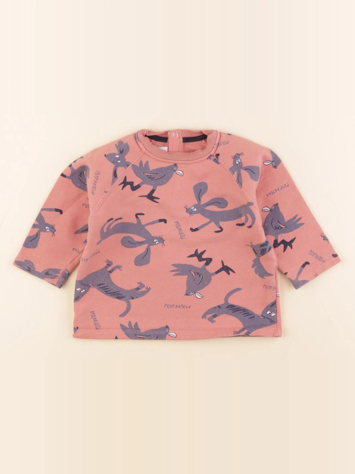 Petit Bateau - sweat rose - 24 mois