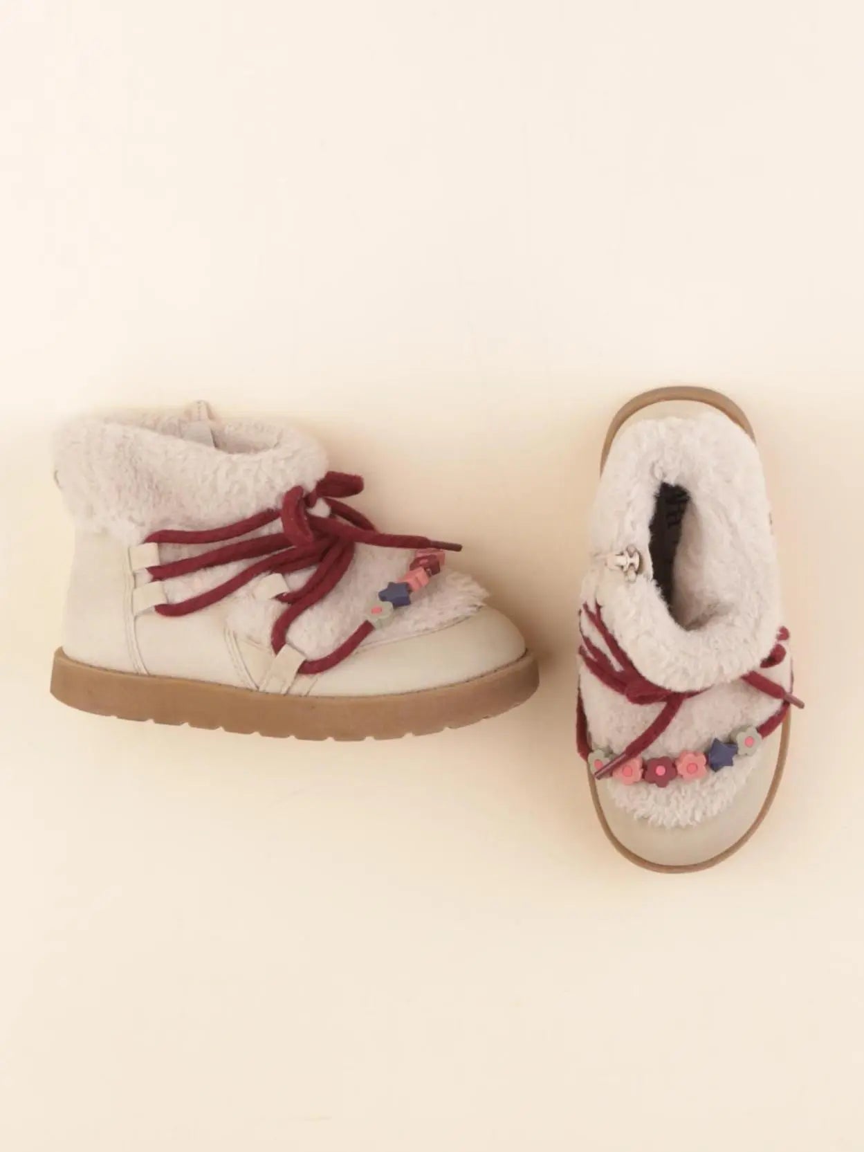 Zara - boots beige, rouge - pointure 25