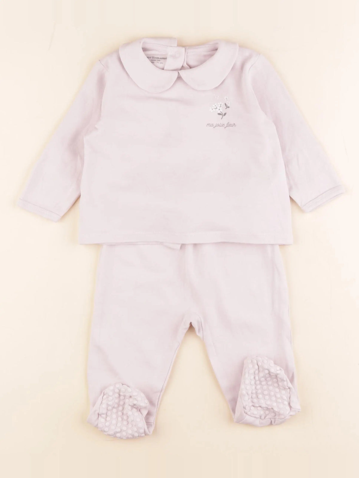 Vertbaudet - pyjama coton rose - 9 mois