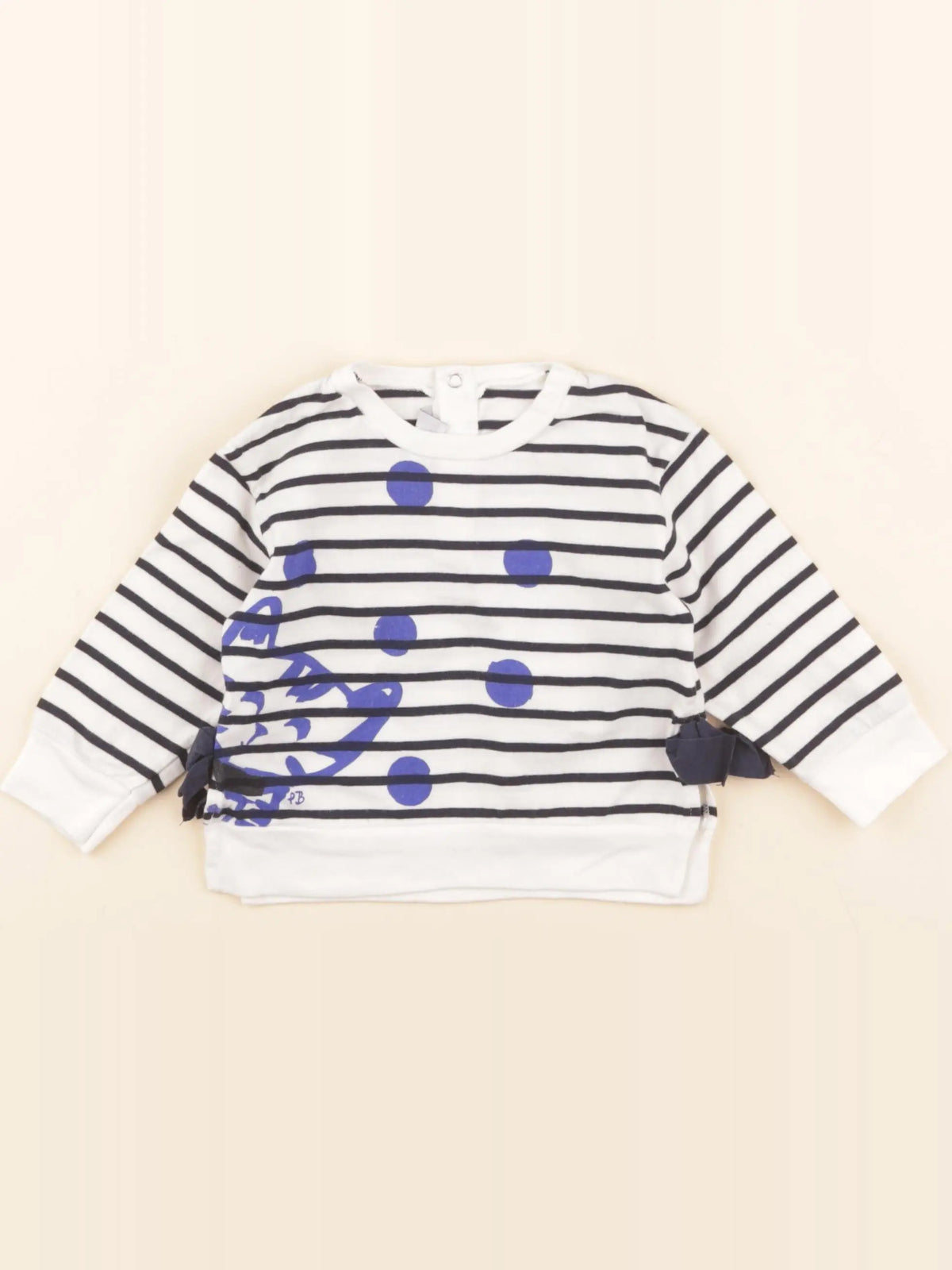 Tee-shirt blanc, bleu