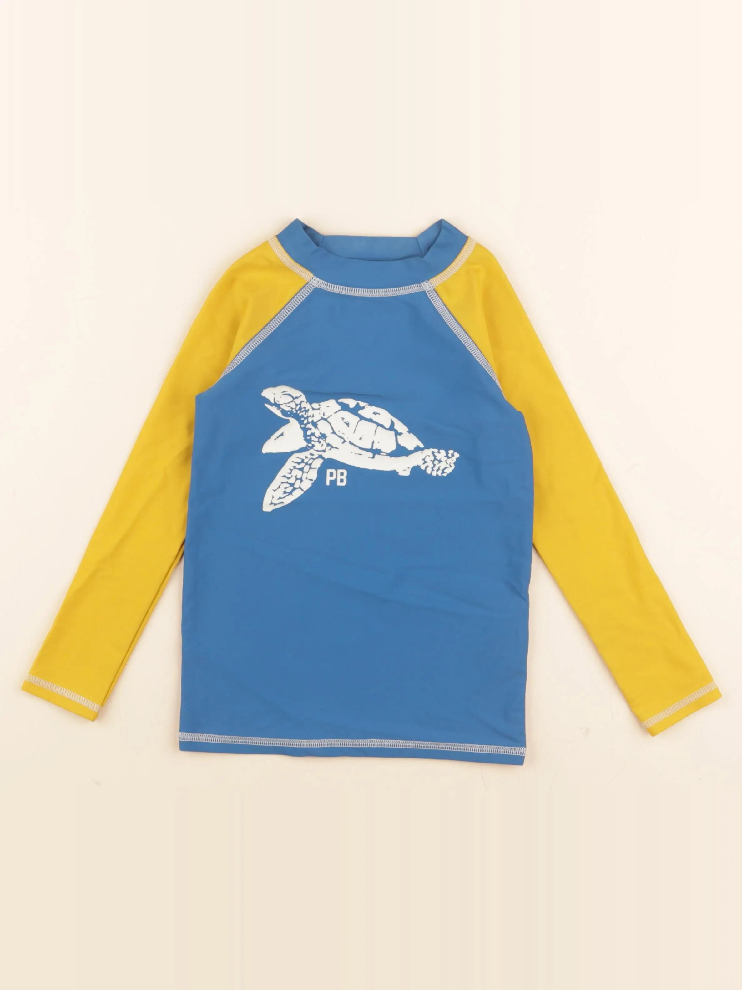Tee-shirt de bain bleu, jaune