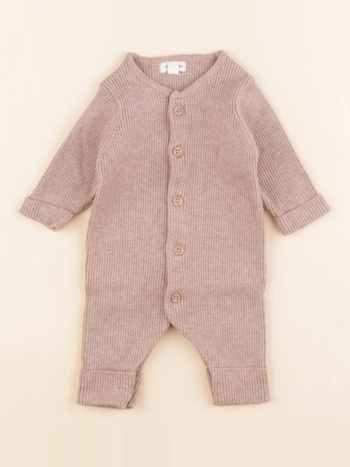 Vertbaudet - combinaison beige - 1 mois