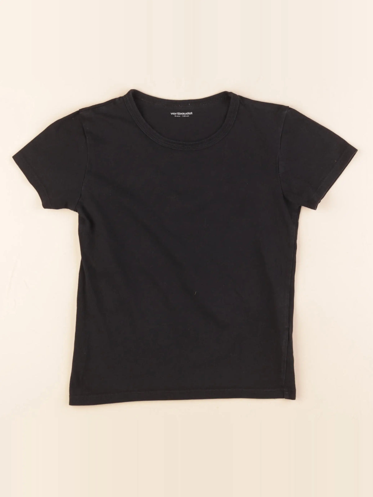 Vertbaudet - tee-shirt noir - 8 ans